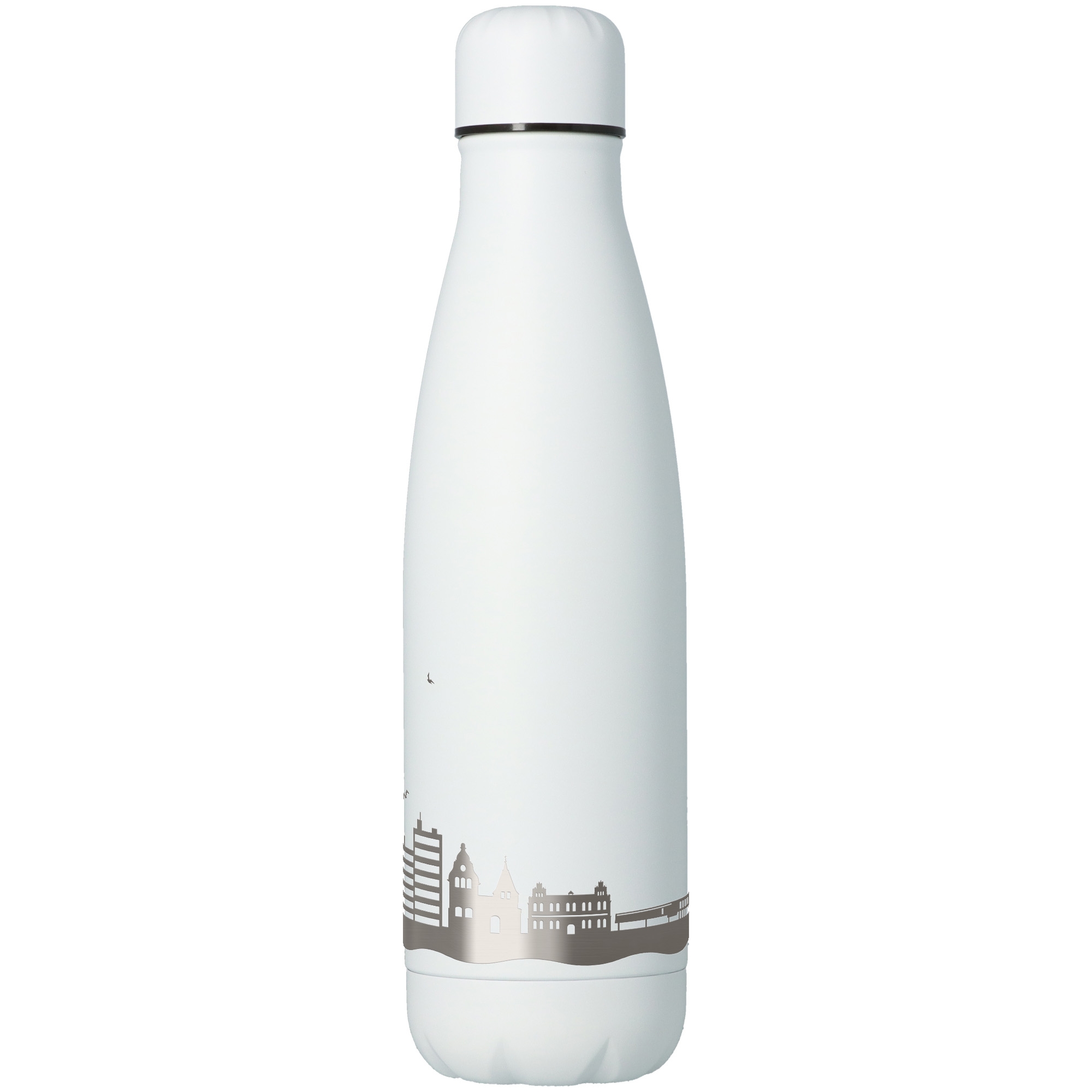 Trinkflasche Skyline Heiligenhafen Weiß 500ml