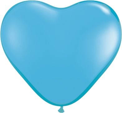 Qualatex Latexballon Herz Pale Blue Ø 15cm
