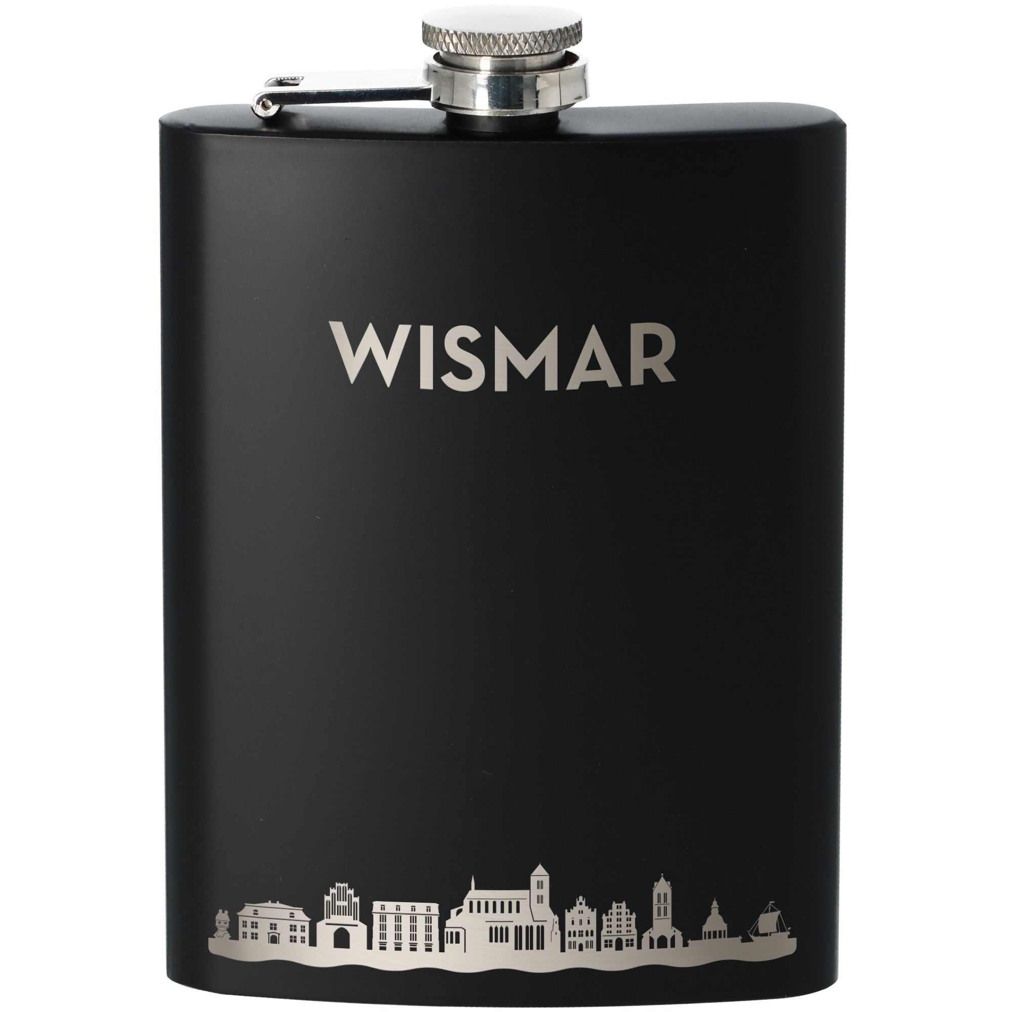 Flachmann Skyline Wismar Schwarz 235ml