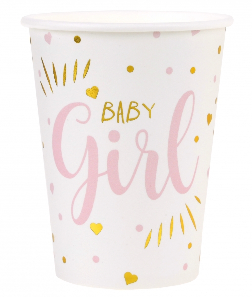 10 Pappbecher "Baby Girl"