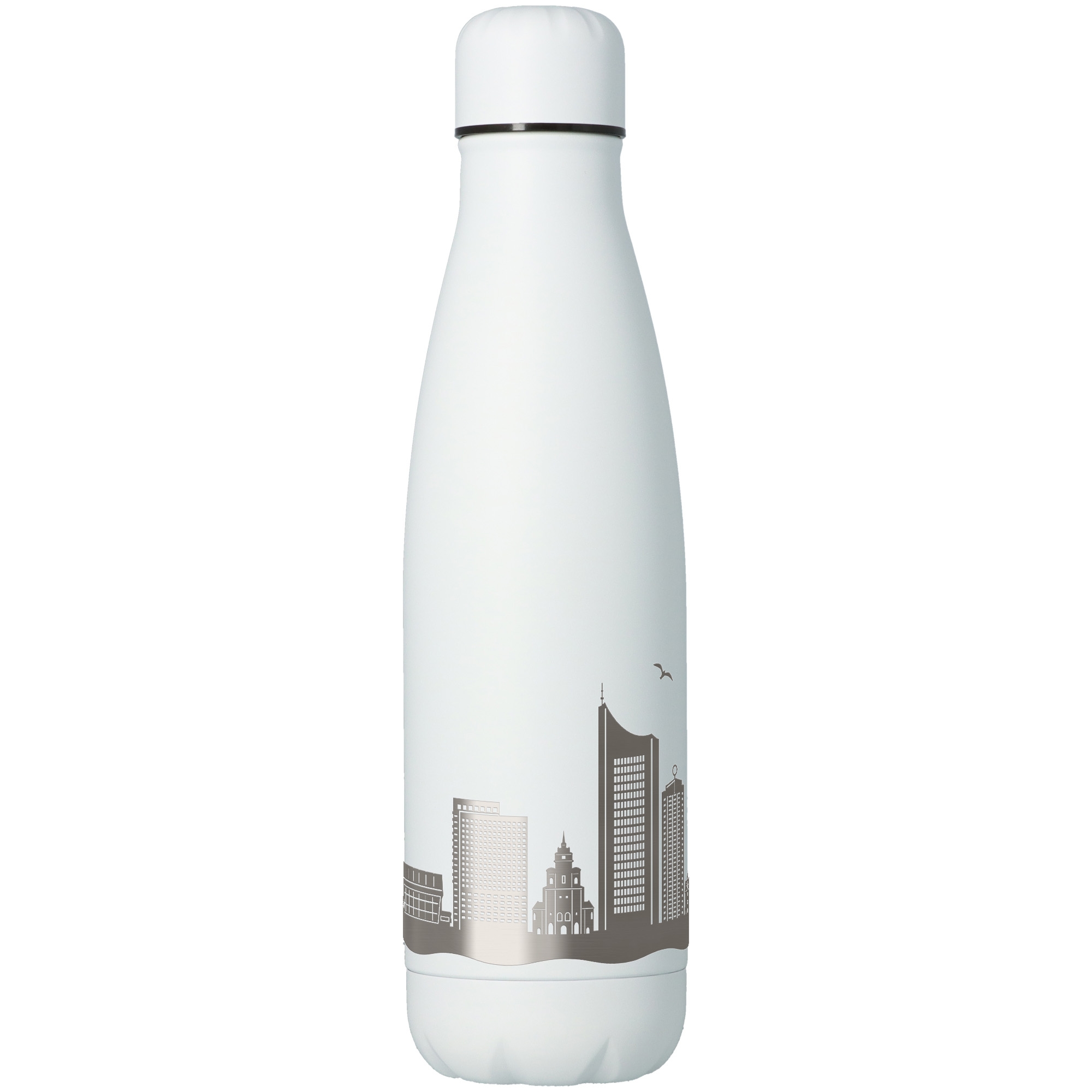 Trinkflasche Skyline Leipzig Weiß 500ml