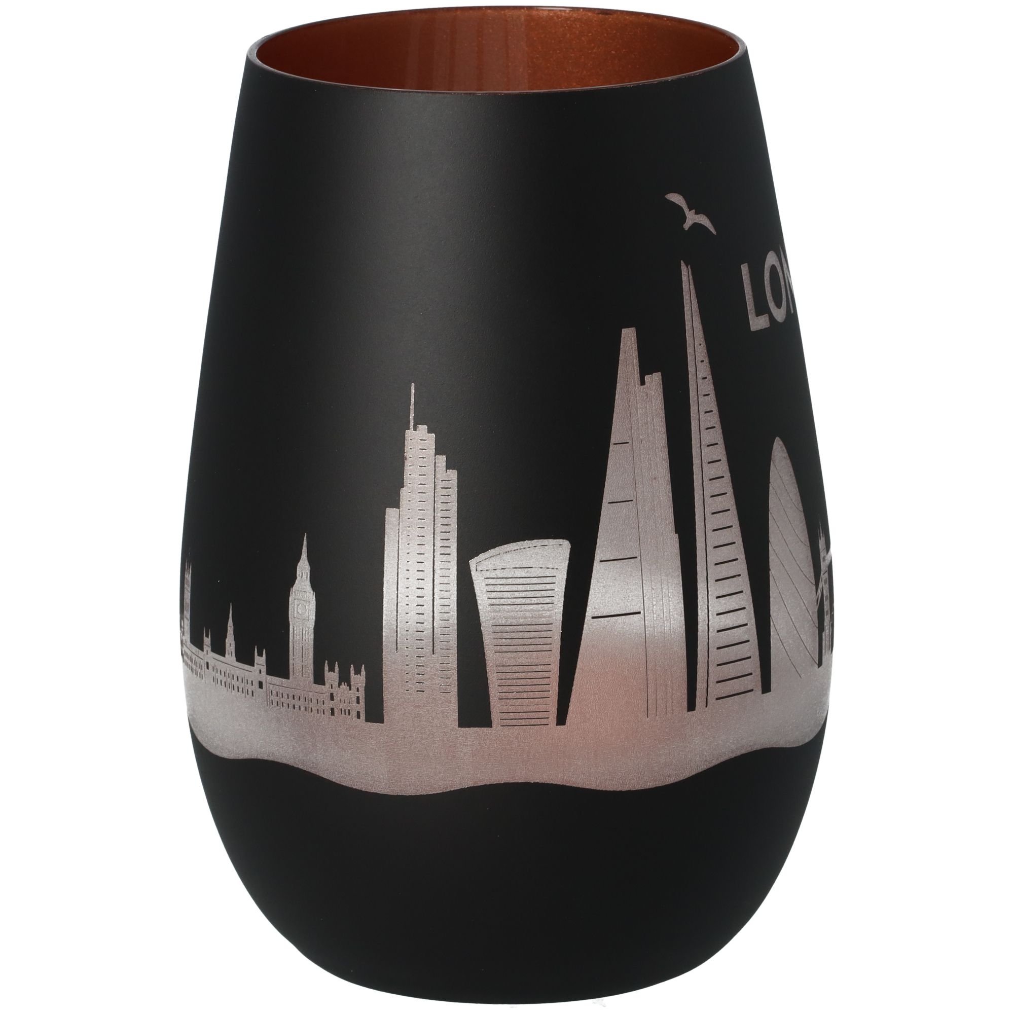 Windlicht Skyline London Schwarz/Bronze