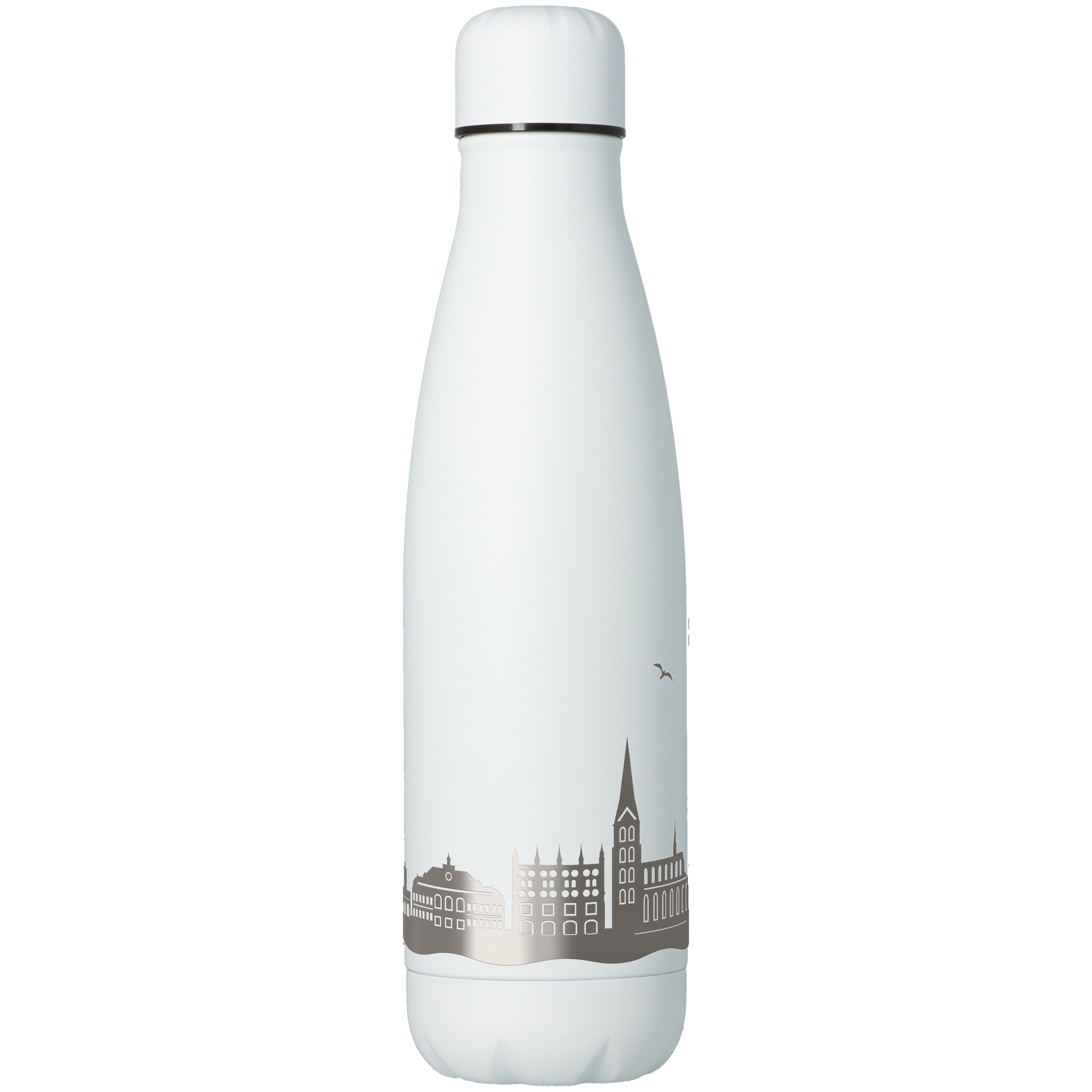 Trinkflasche Skyline Lübeck Weiß 500ml