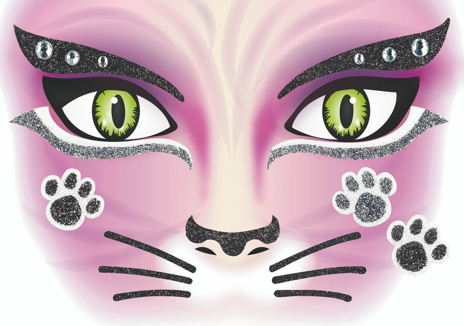 Face Art Sticker - Katze