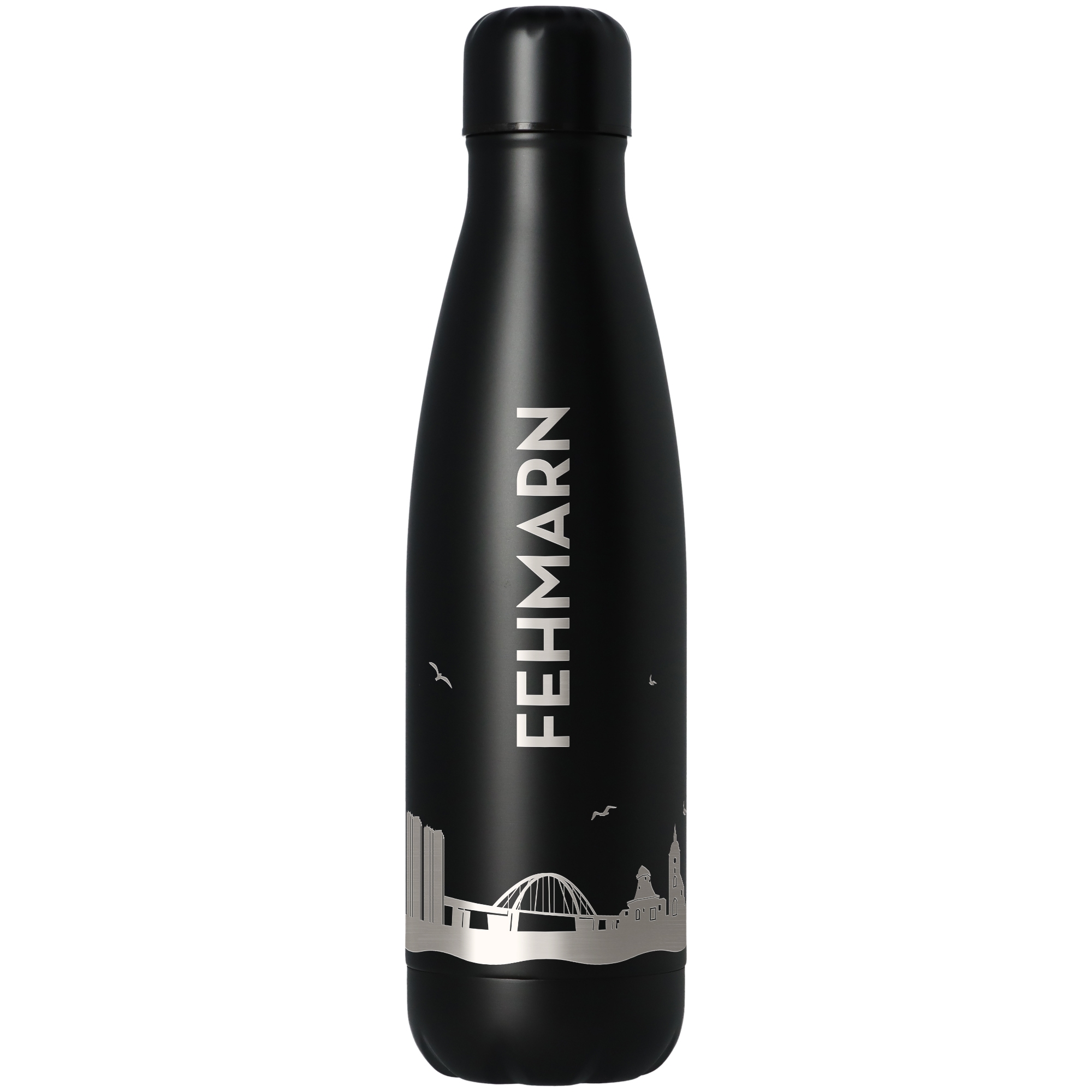 Trinkflasche Skyline Fehmarn Schwarz 500ml