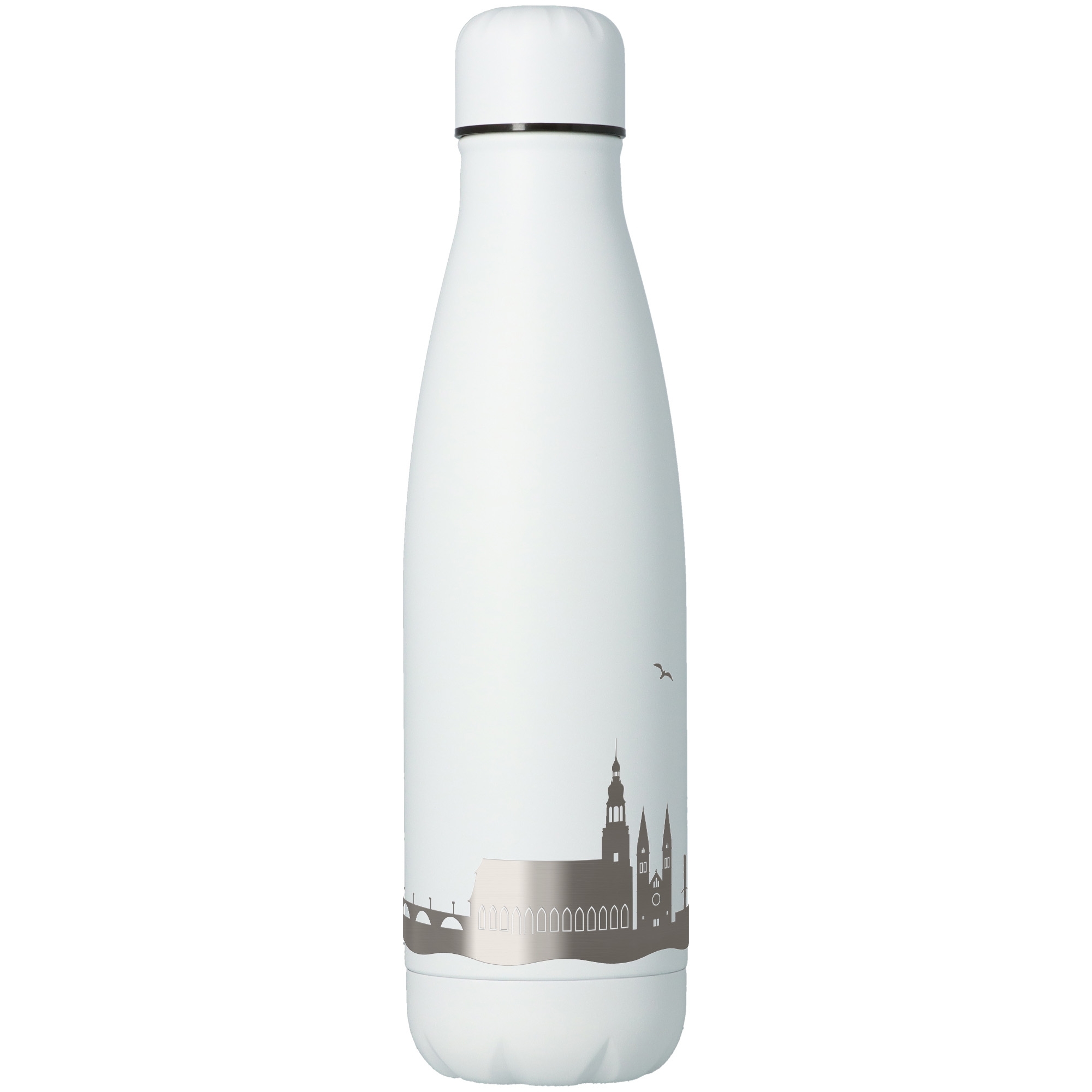 Trinkflasche Skyline Heidelberg Weiß 500ml