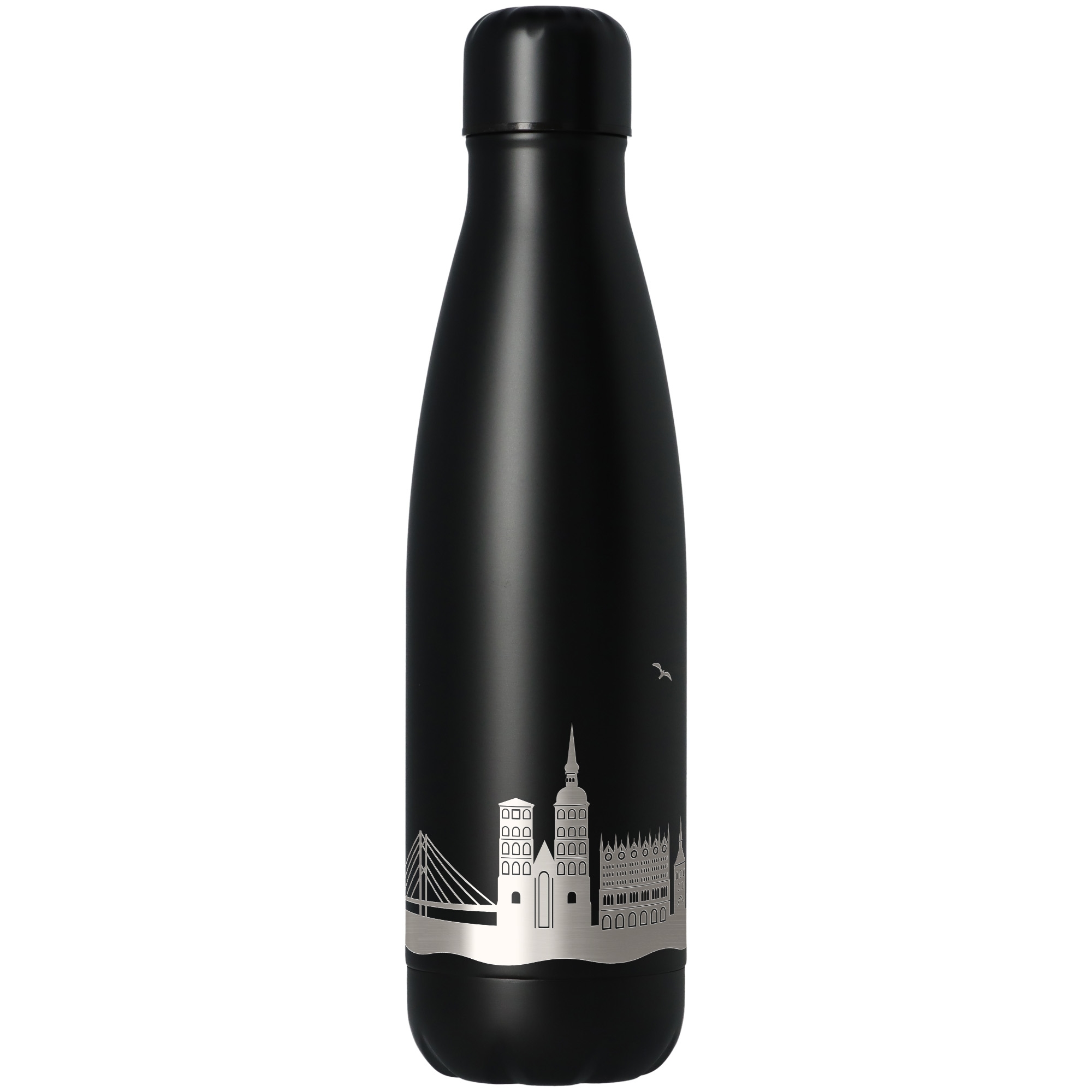 Trinkflasche Skyline Stralsund Schwarz 500ml