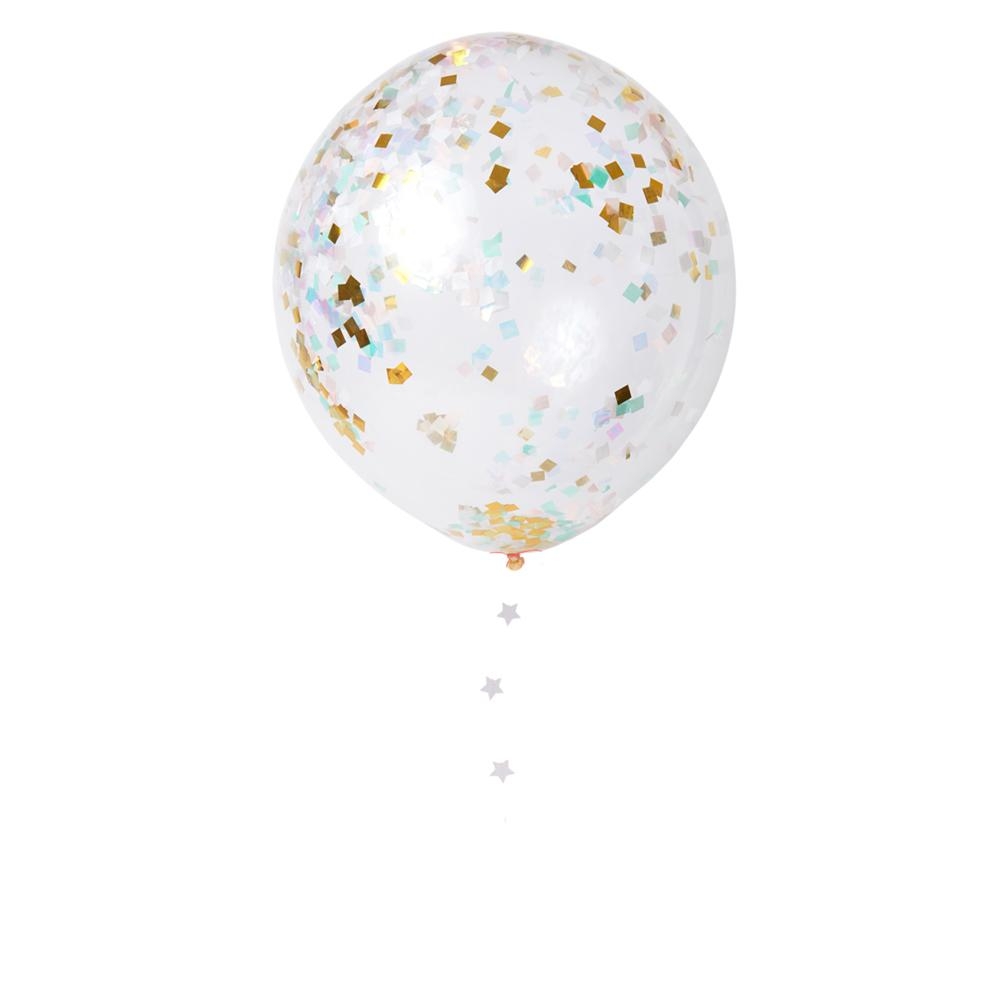 Meri Meri - DIY Konfetti Luftballon Set, Pastell-Irisierend
