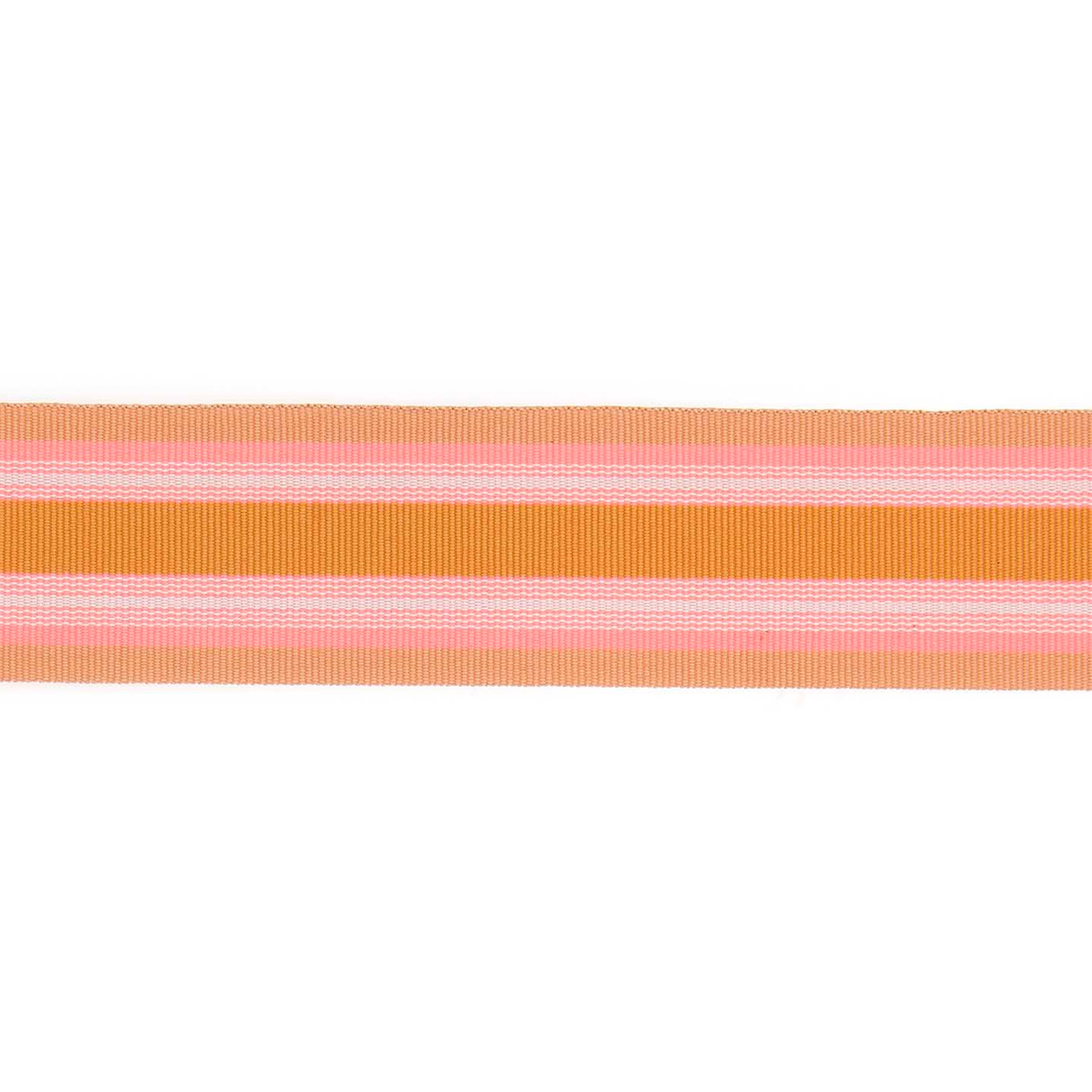 Webband Multi Streifen, Orange/Neon Pink, 38mm / 3m