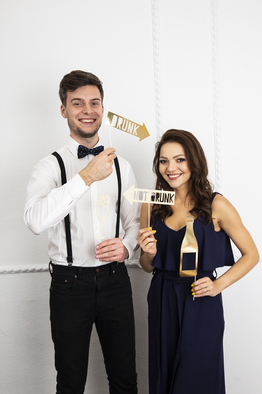 Party Props Photobox Set Gold