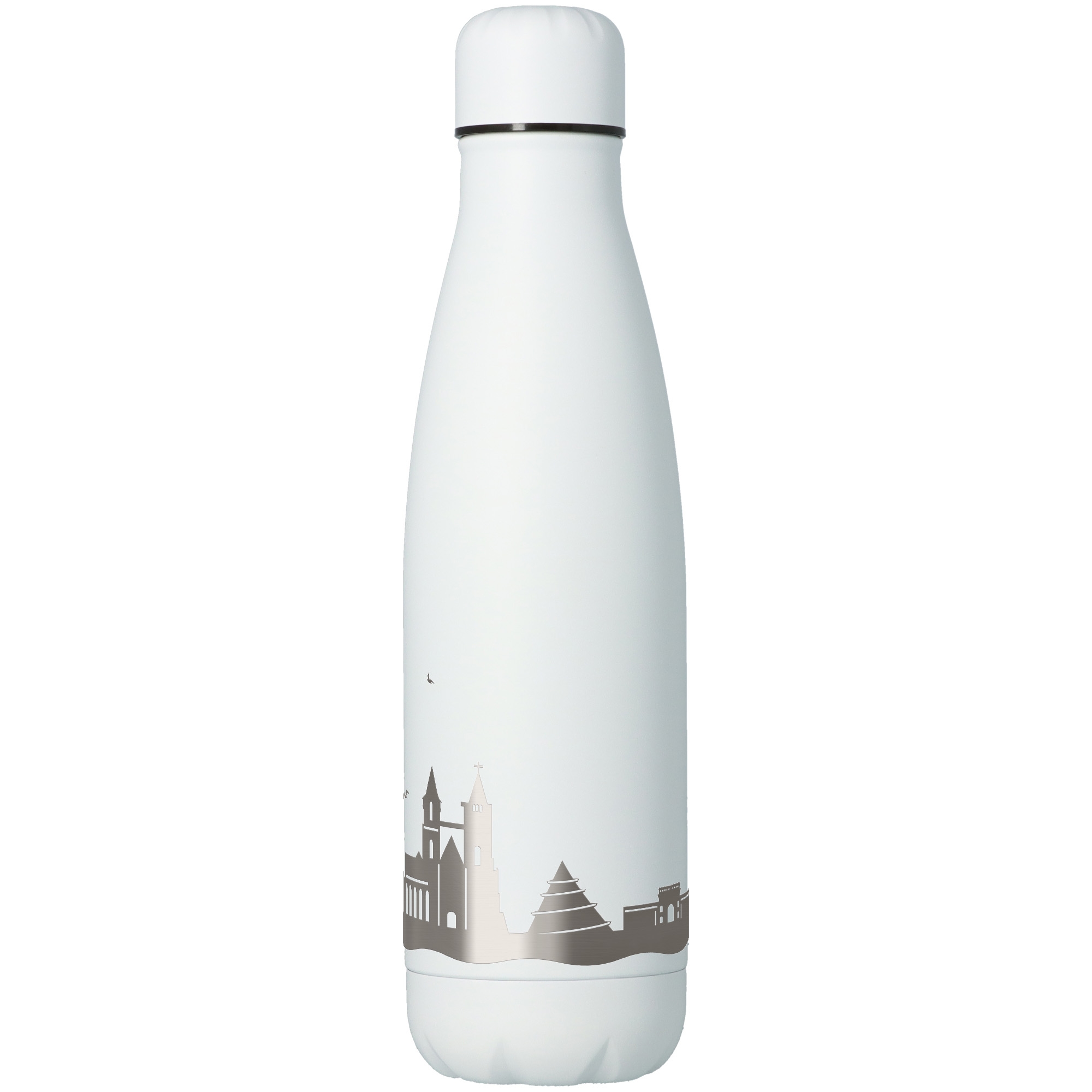 Trinkflasche Skyline Magdeburg Weiß 500ml