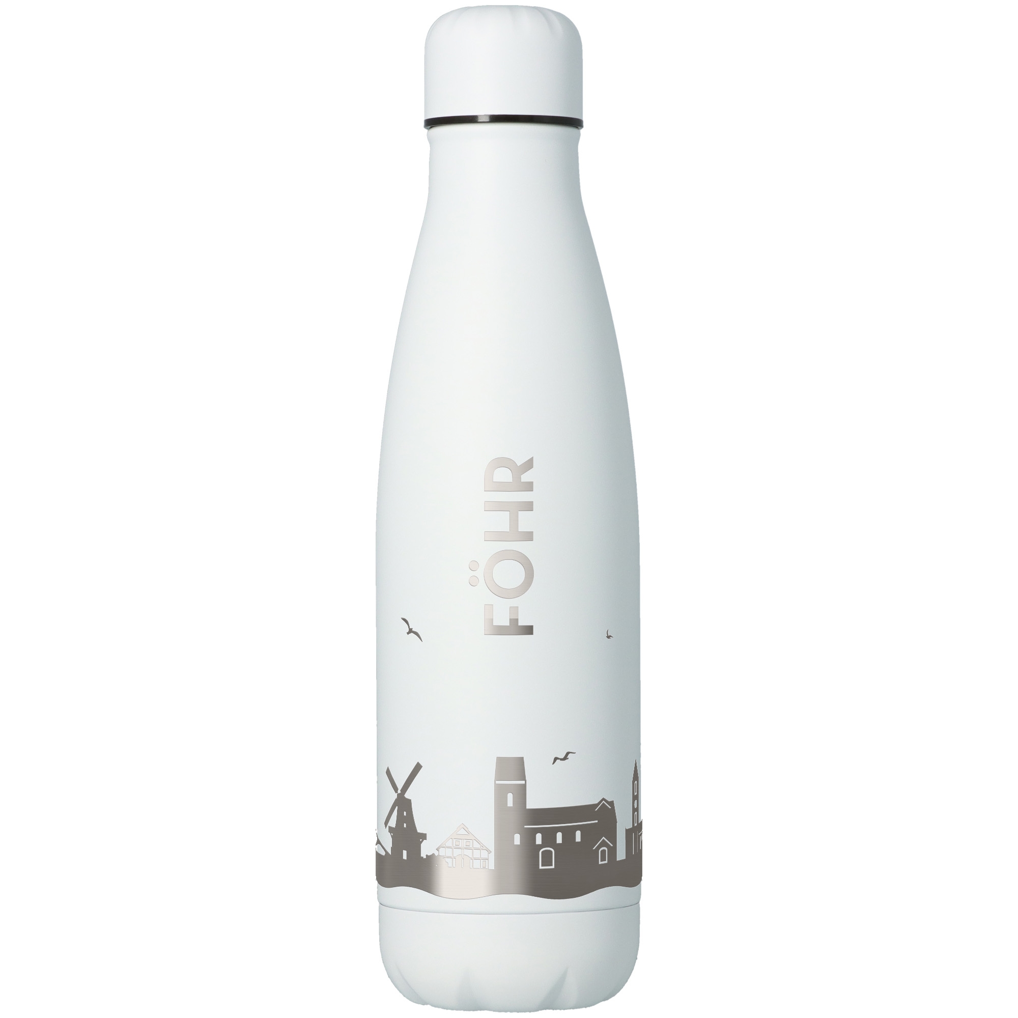 Trinkflasche Skyline Föhr Weiß 500ml