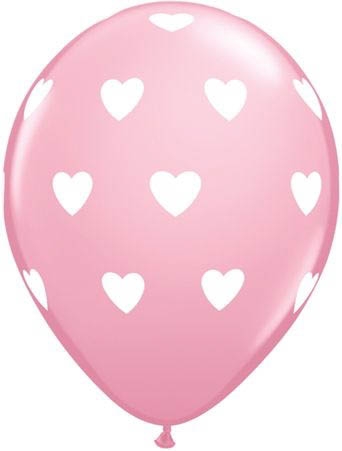 Qualatex Latexballon Big Hearts Assorted Pink & Wild Berry Ø 30cm