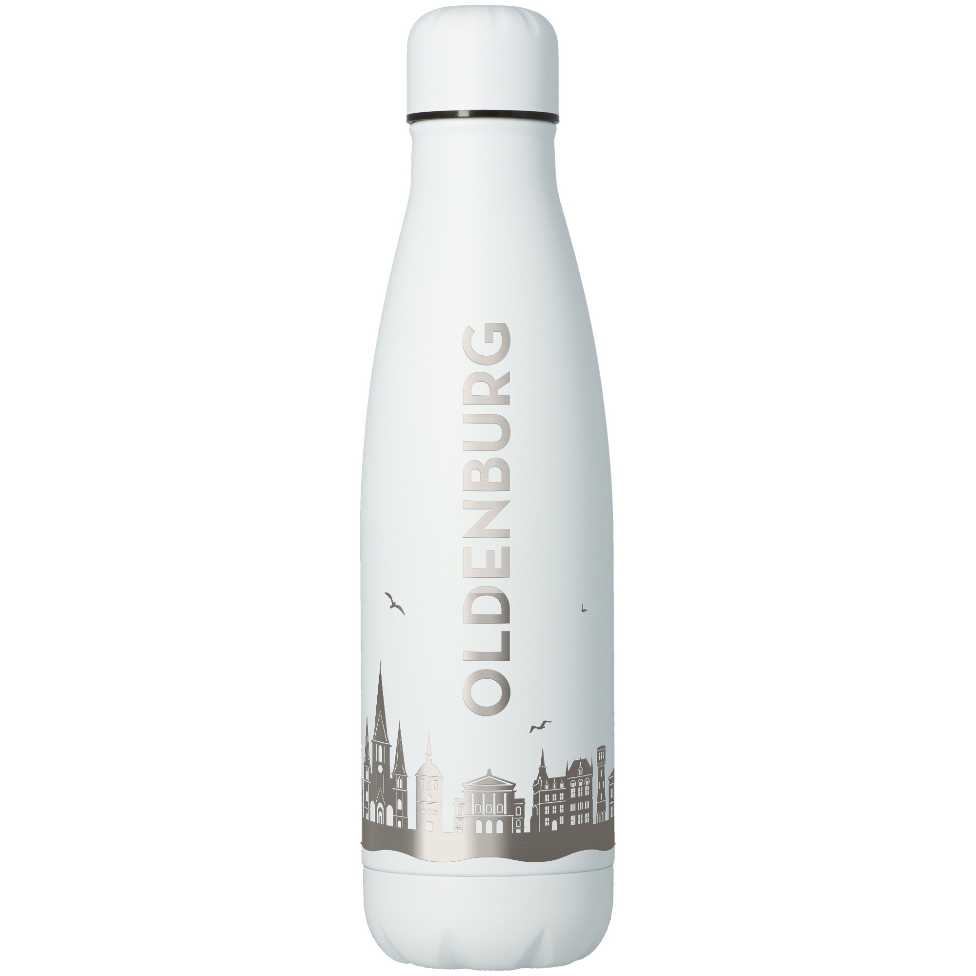 Trinkflasche Skyline Oldenburg Weiß 500ml