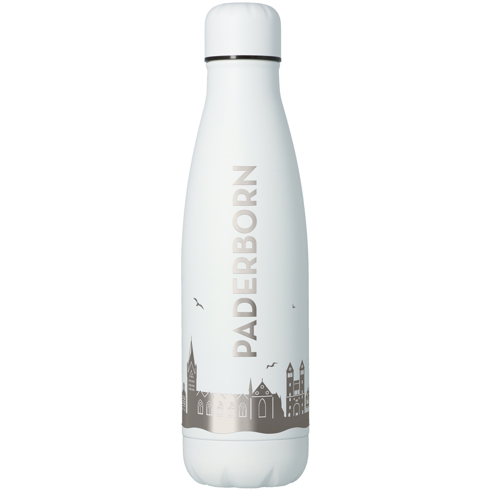 Trinkflasche Skyline Paderborn Weiß 500ml