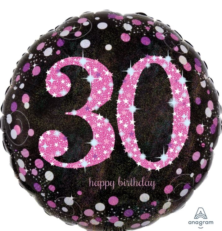 Folienballon Pink Celebration "30" 43cm