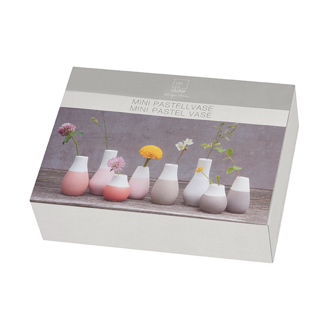 Räder Design - Mini Pastellvasen 4er Set, Pudertöne