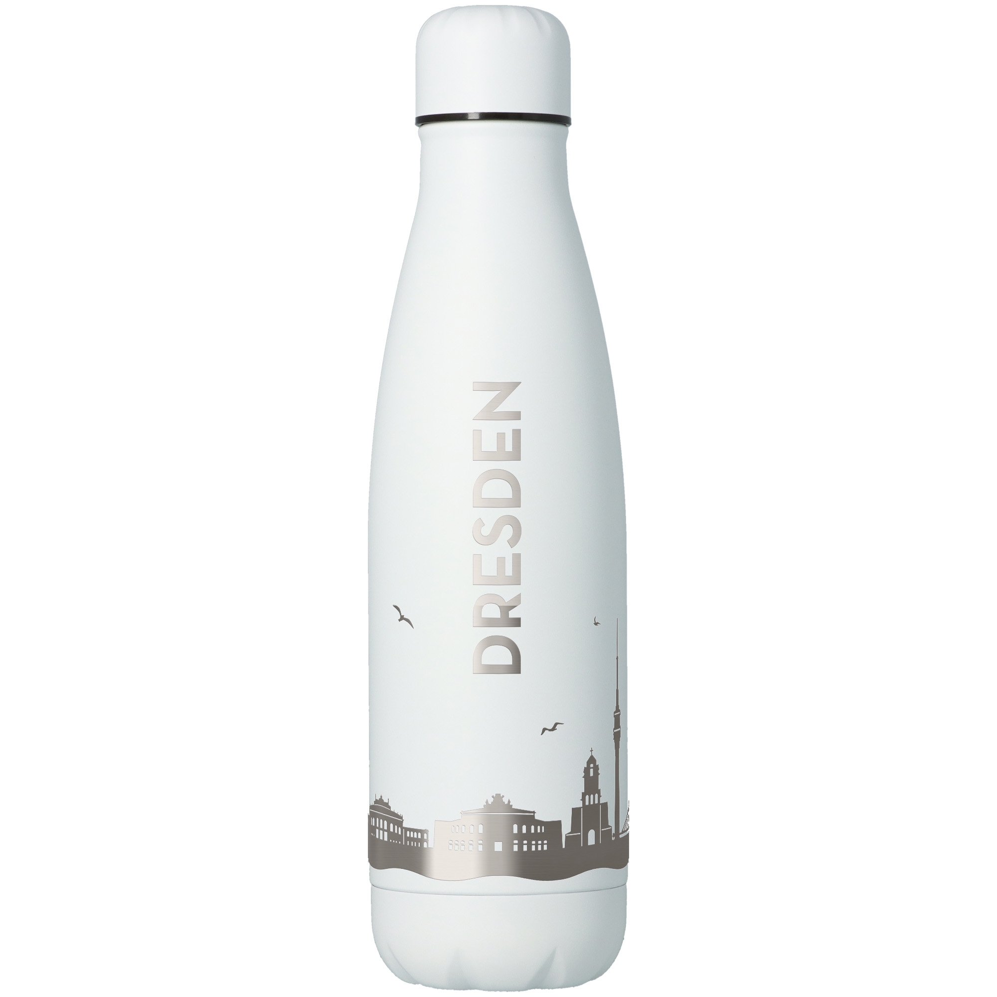 Trinkflasche Skyline Dresden Weiß 500ml