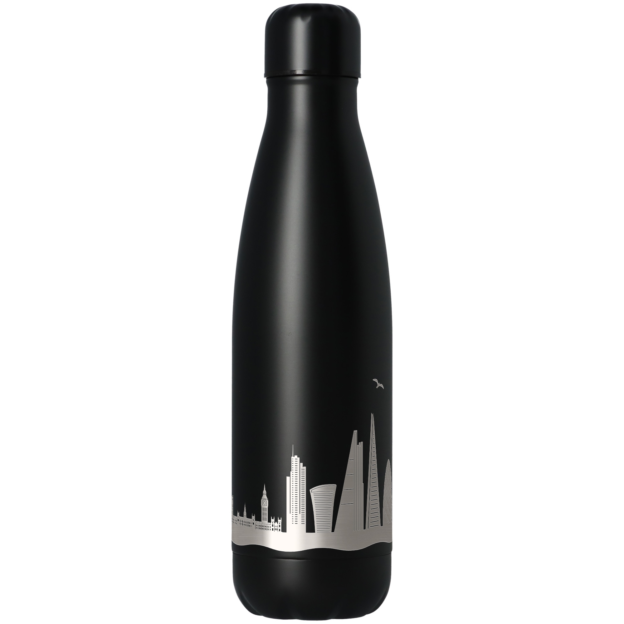 Trinkflasche Skyline London Schwarz 500ml