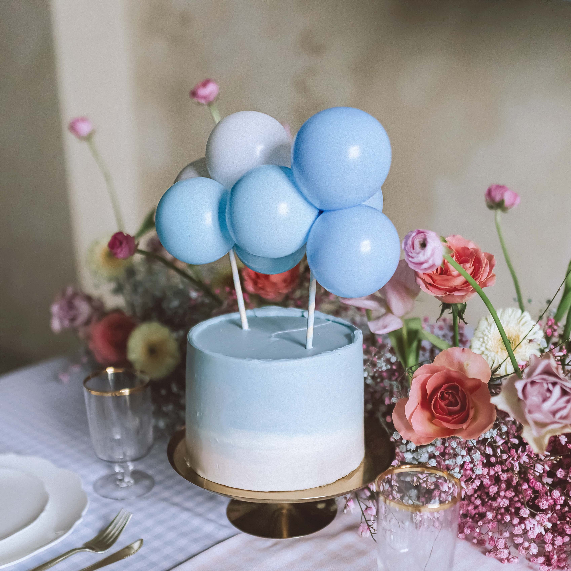 Cake Topper "Ballons Blau"