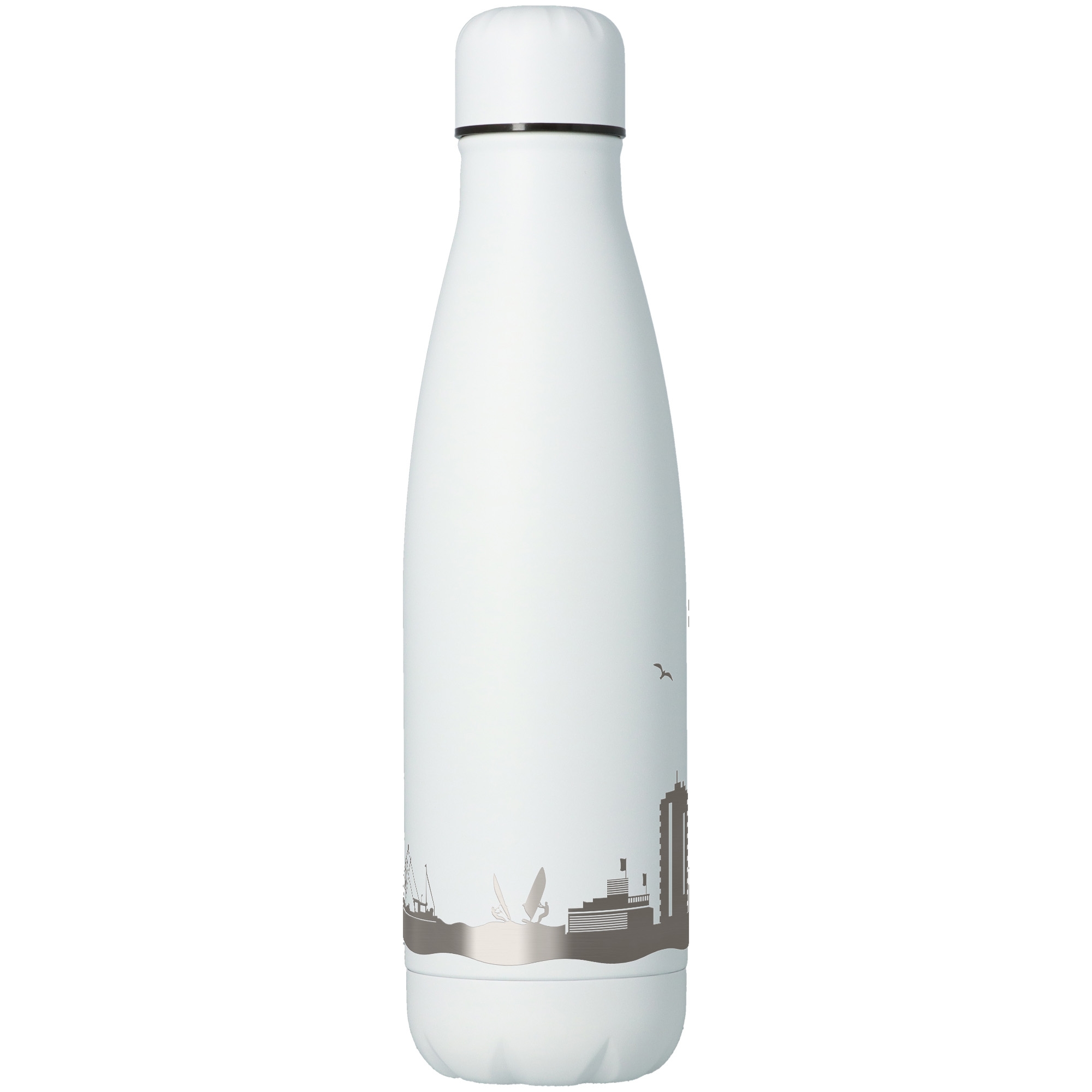 Trinkflasche Skyline Büsum Weiß 500ml