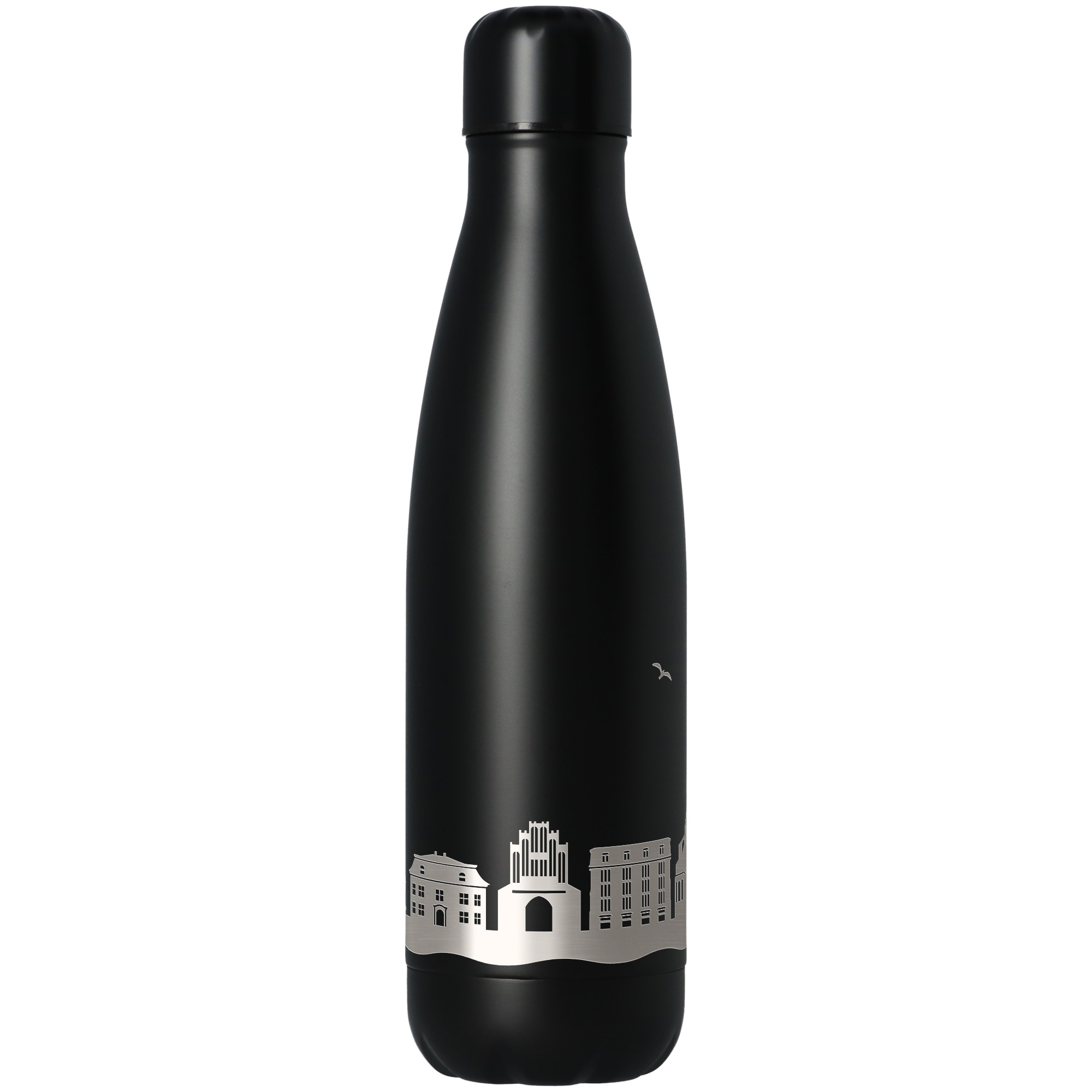 Trinkflasche Skyline Wismar Schwarz 500ml