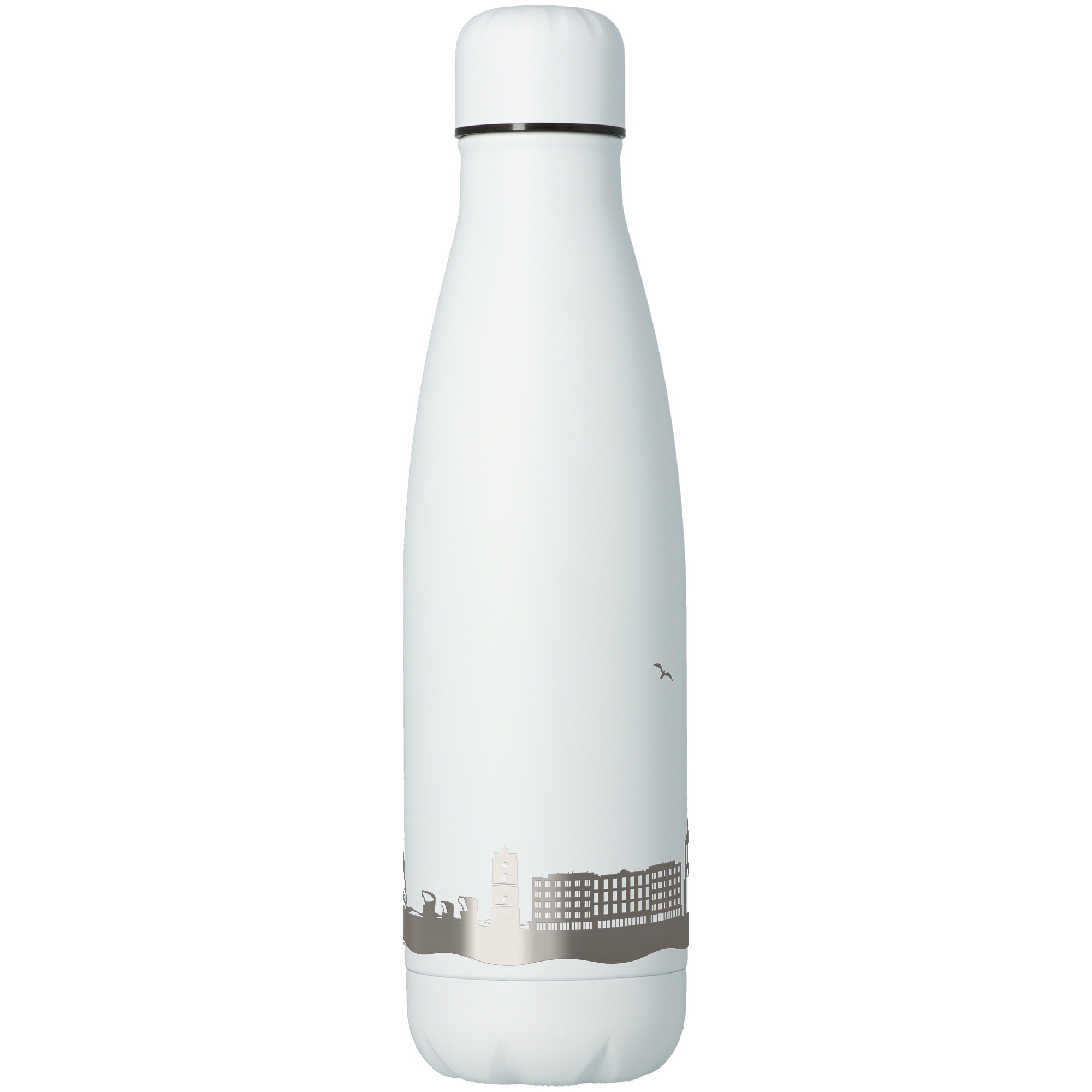 Trinkflasche Skyline Borkum Weiß 500ml