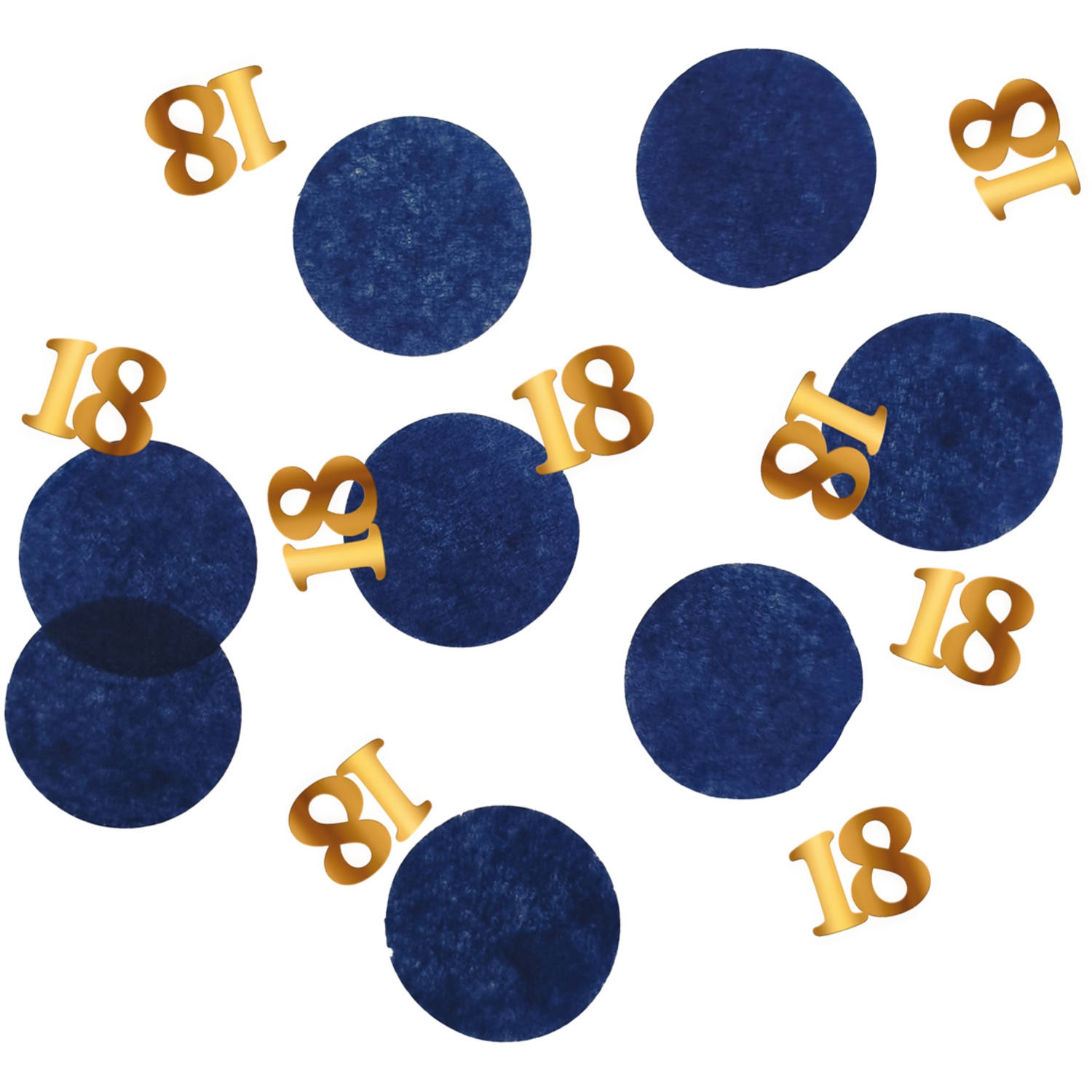 Konfetti "18", Blau/Gold 25g