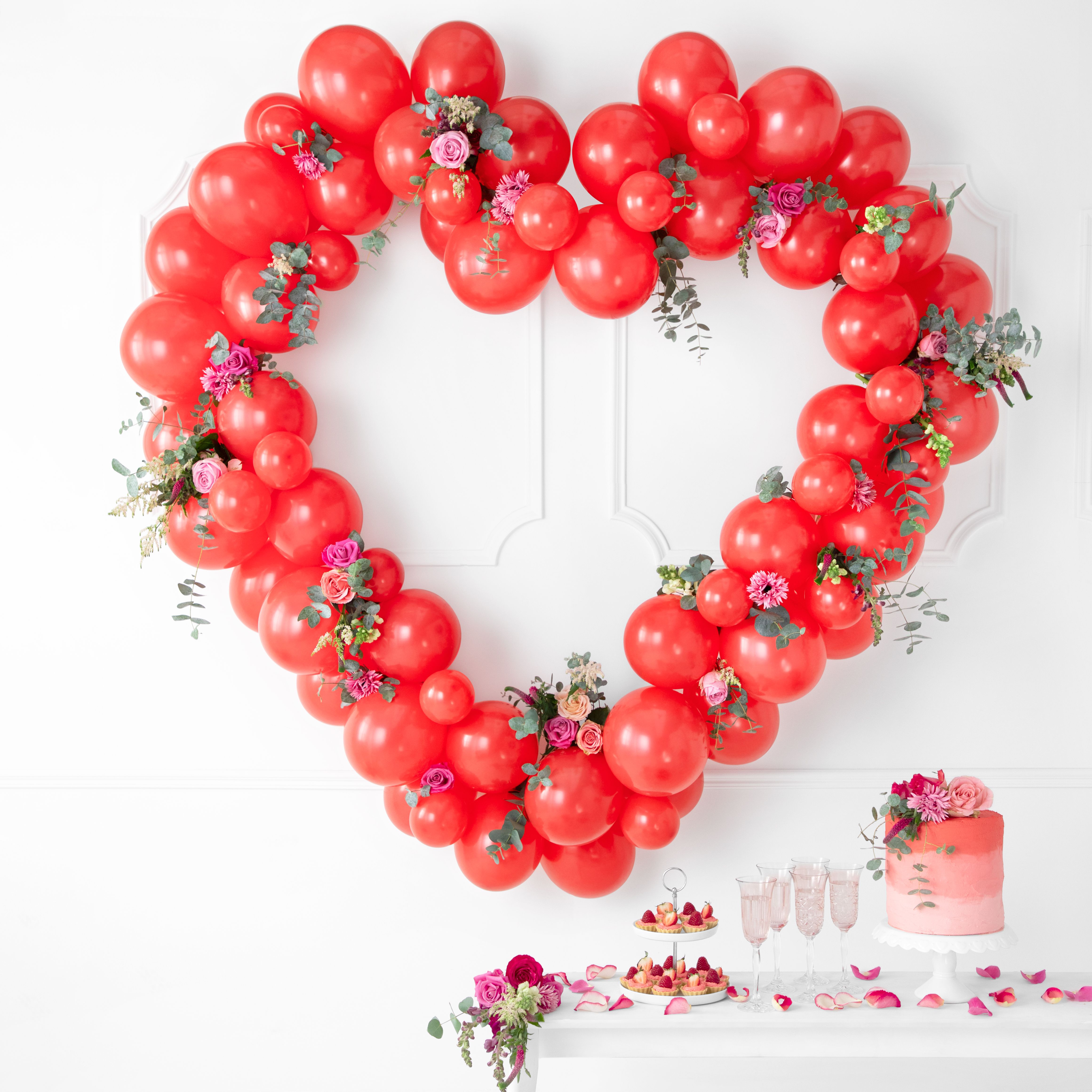 DIY "Ballonherz" zum selberbauen-Rot