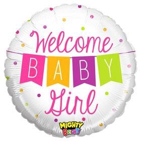 Folienballon Welcome Baby Girl Girlande 45cm