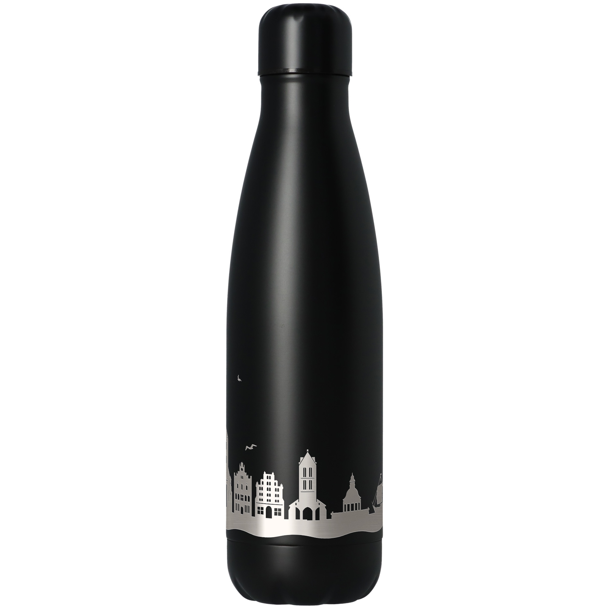 Trinkflasche Skyline Wismar Schwarz 500ml