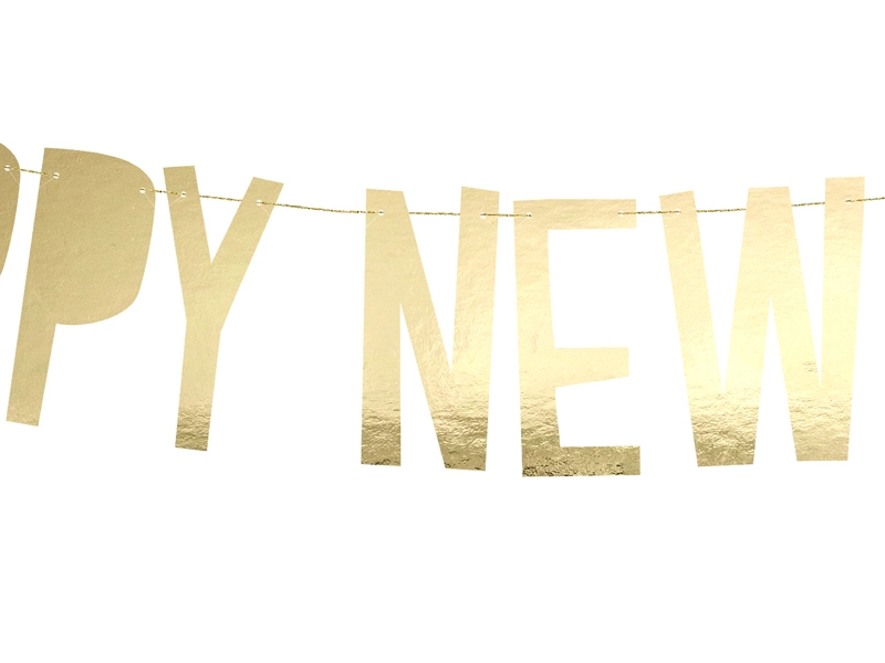 Happy New Year - Girlande Gold