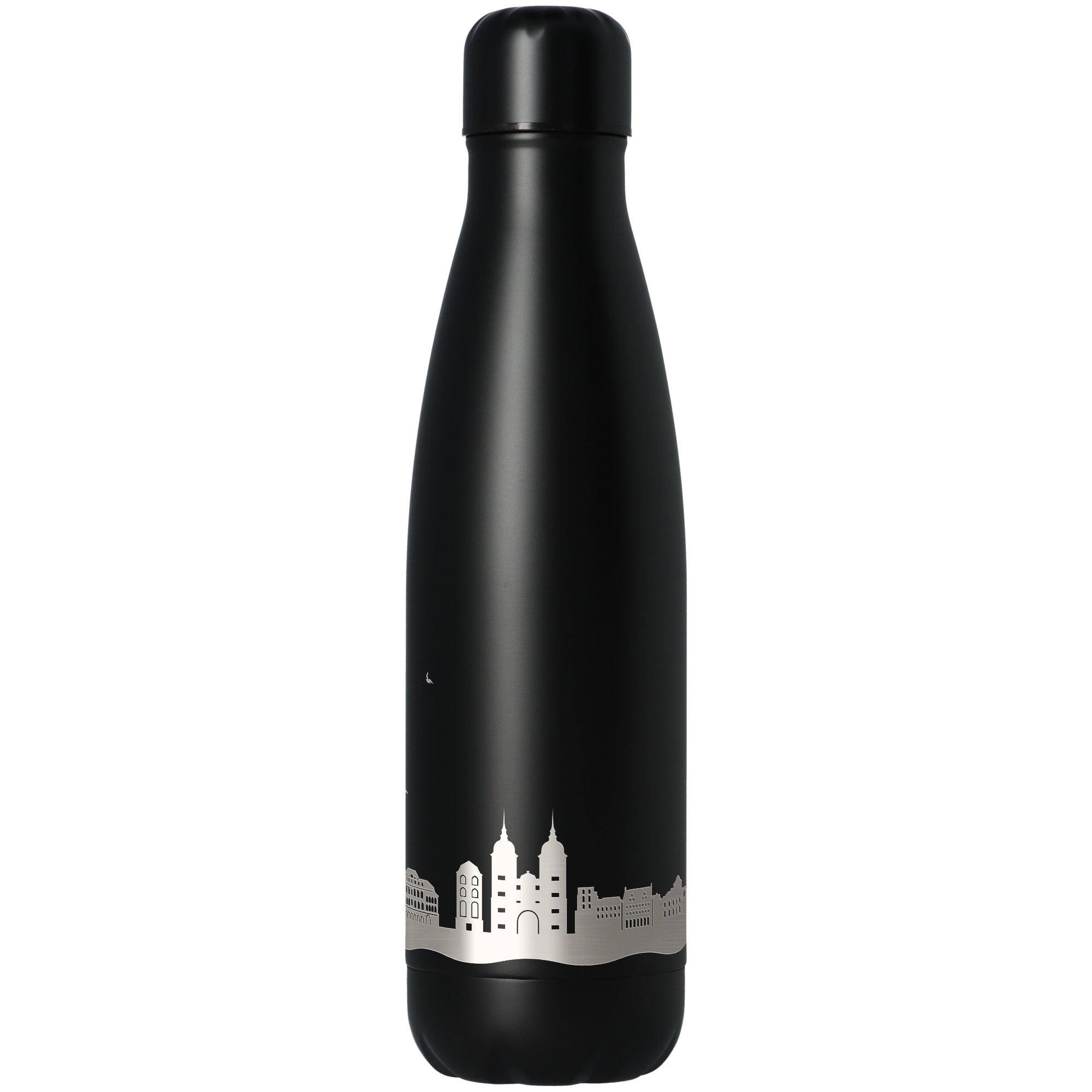 Trinkflasche Skyline Heidelberg Schwarz 500ml