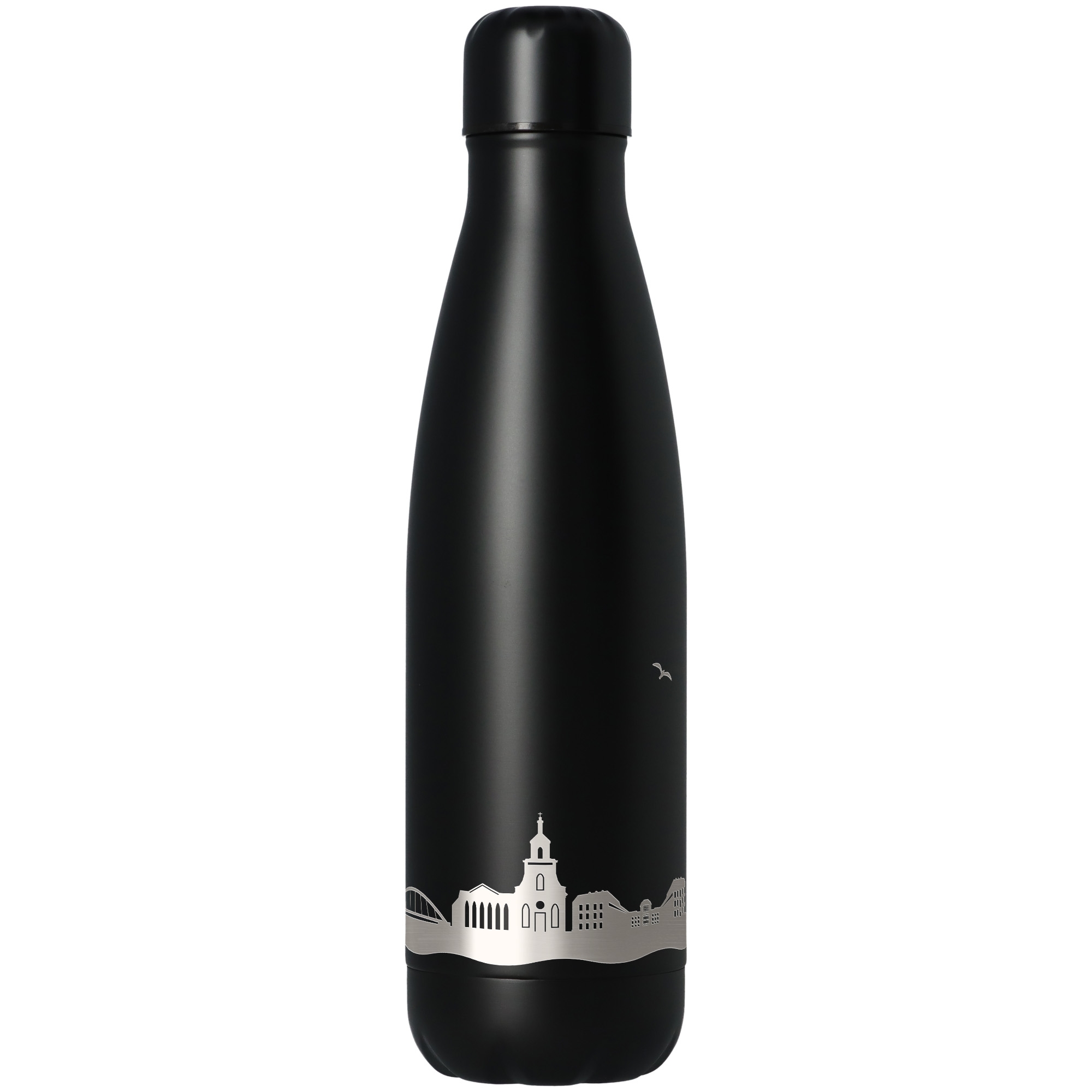 Trinkflasche Skyline Saarbrücken Schwarz 500ml