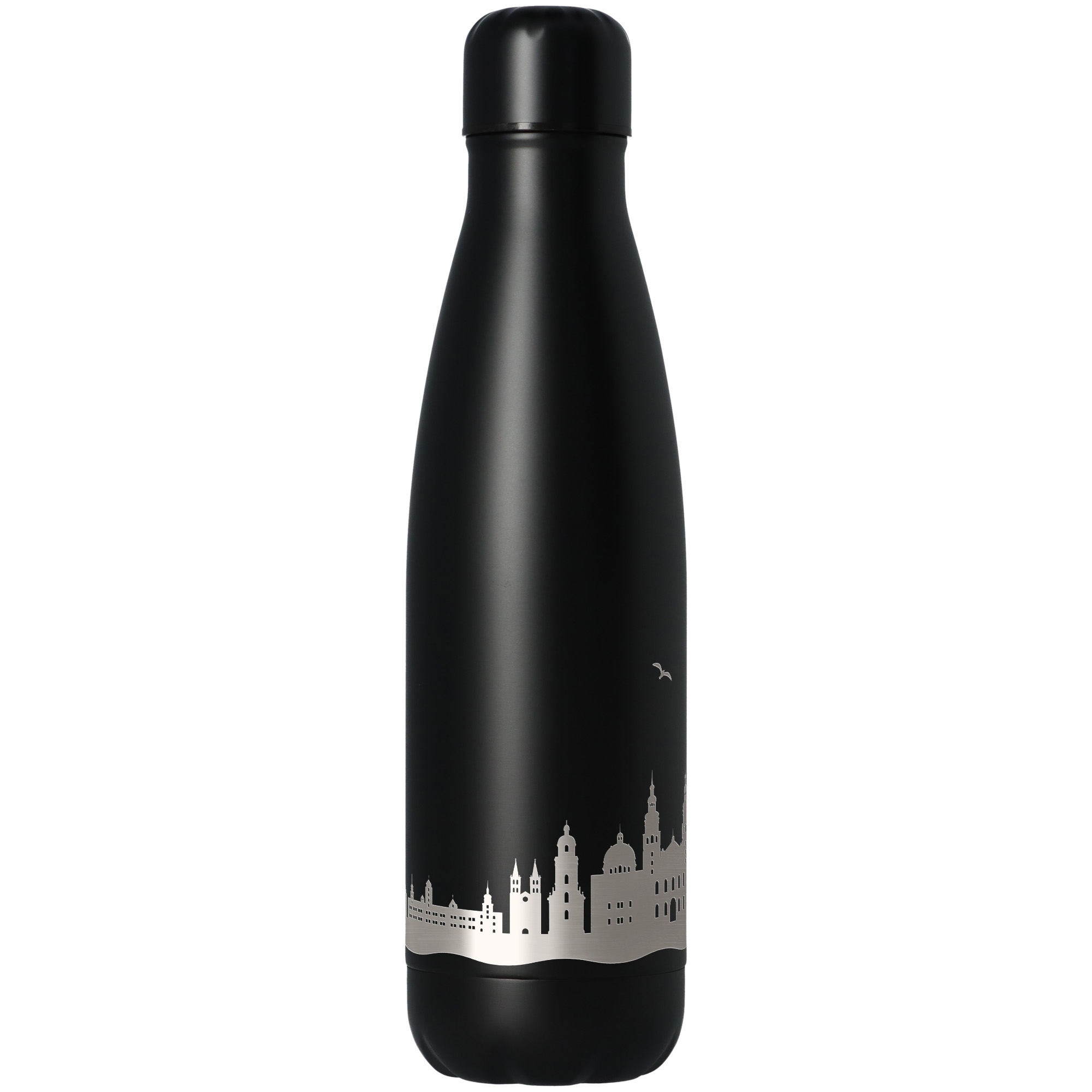 Trinkflasche Skyline Würzburg Schwarz 500ml