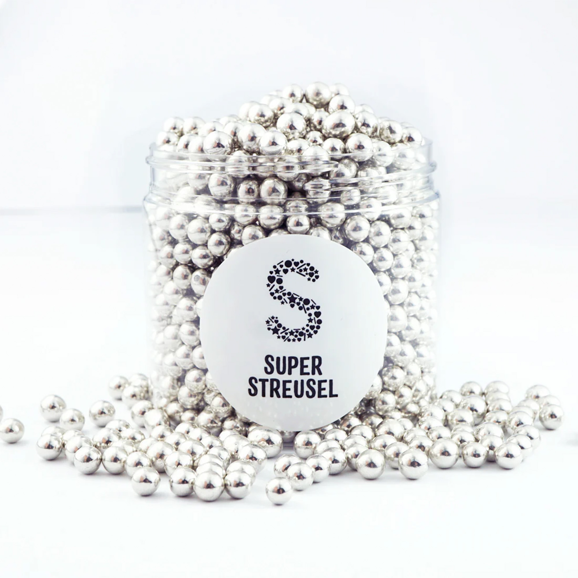 Super Streusel Mini Schokokugeln Silber 150 g