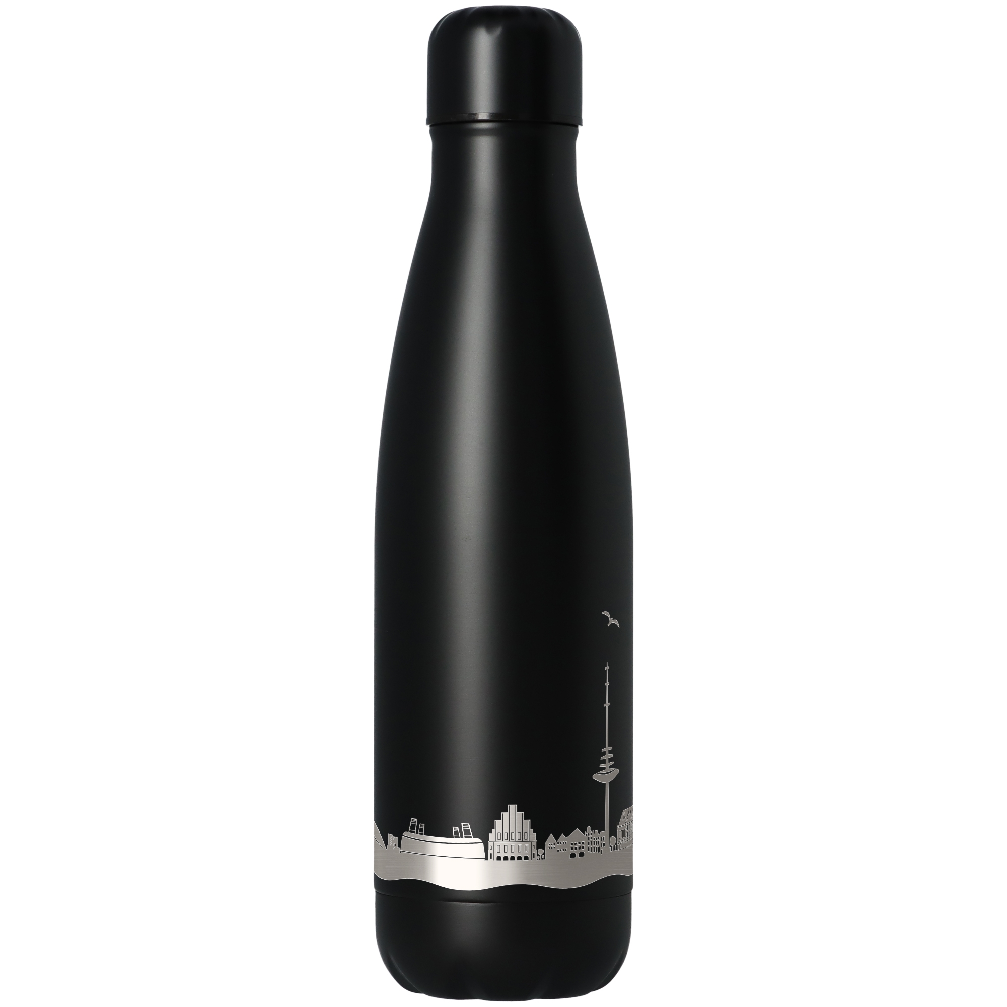 Trinkflasche Skyline Bremen Schwarz 500ml