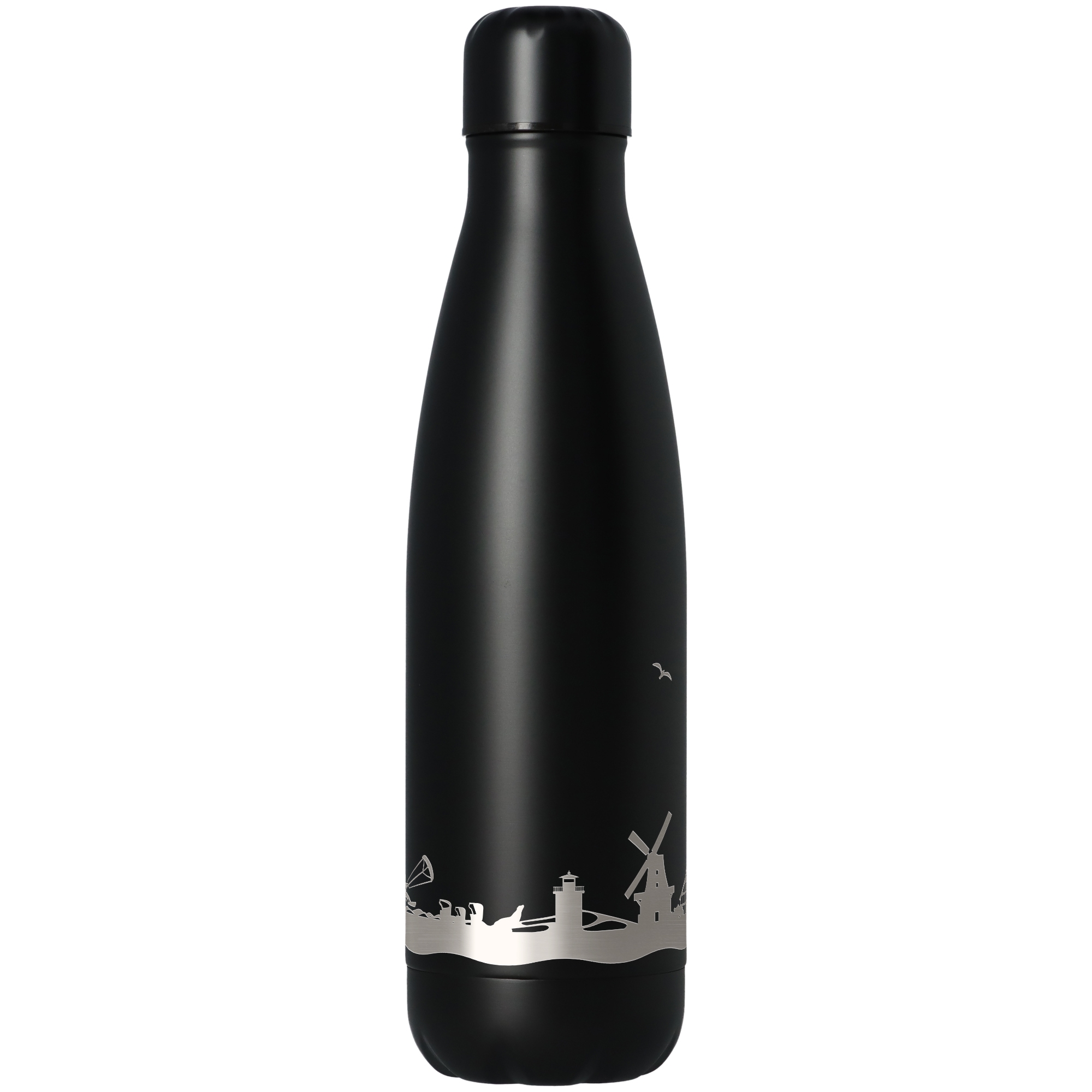 Trinkflasche Skyline Föhr Schwarz 500ml