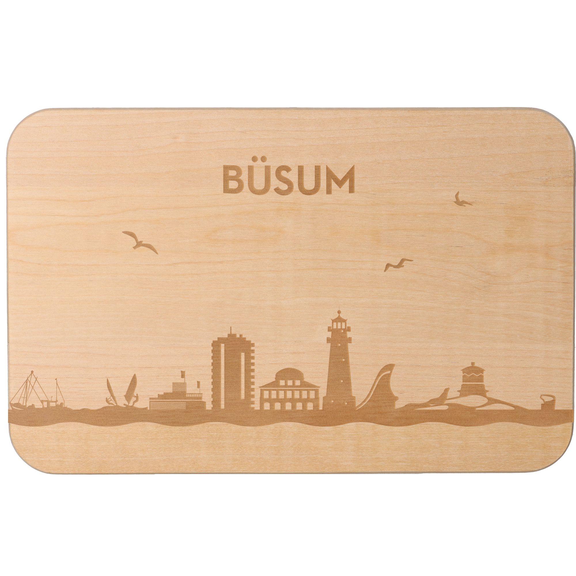 Frühstücksbrett Skyline Büsum 23cm x 15cm x 1cm