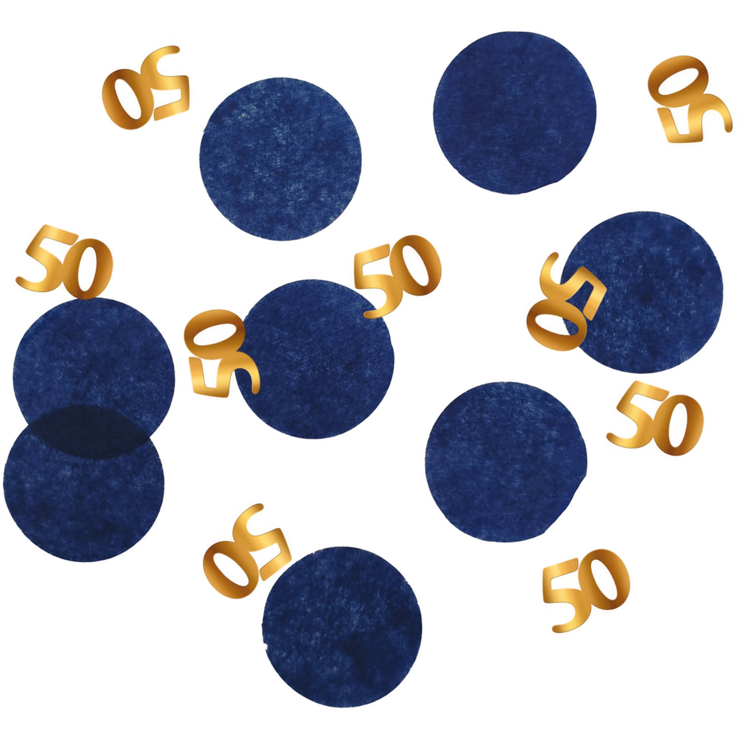 Konfetti "50", Blau/Gold 25g