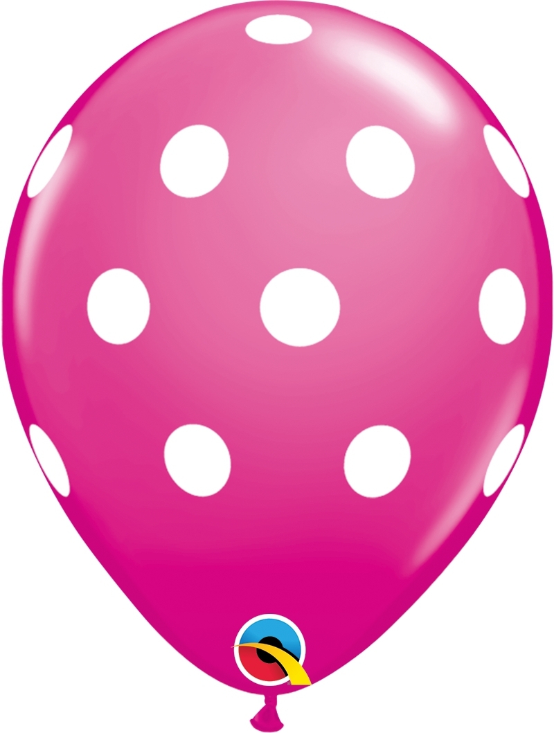 Qualatex Latexballon Big Polka Dots verschiedene Farben Ø 30cm