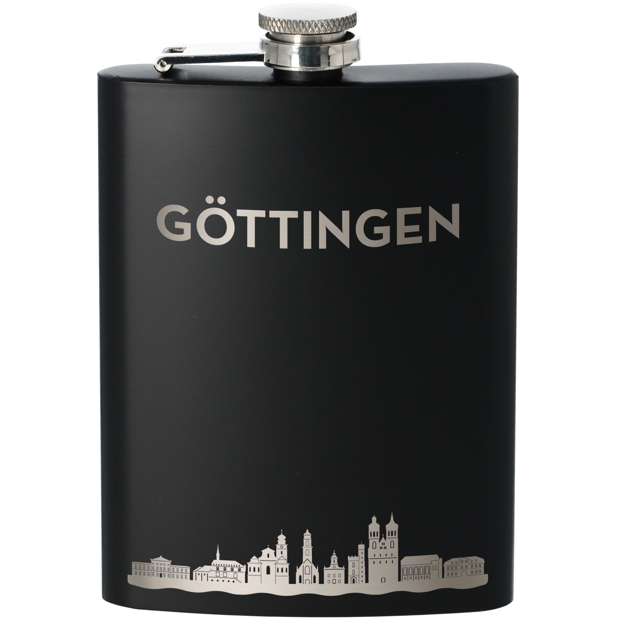 Flachmann Skyline Göttingen Schwarz 235ml