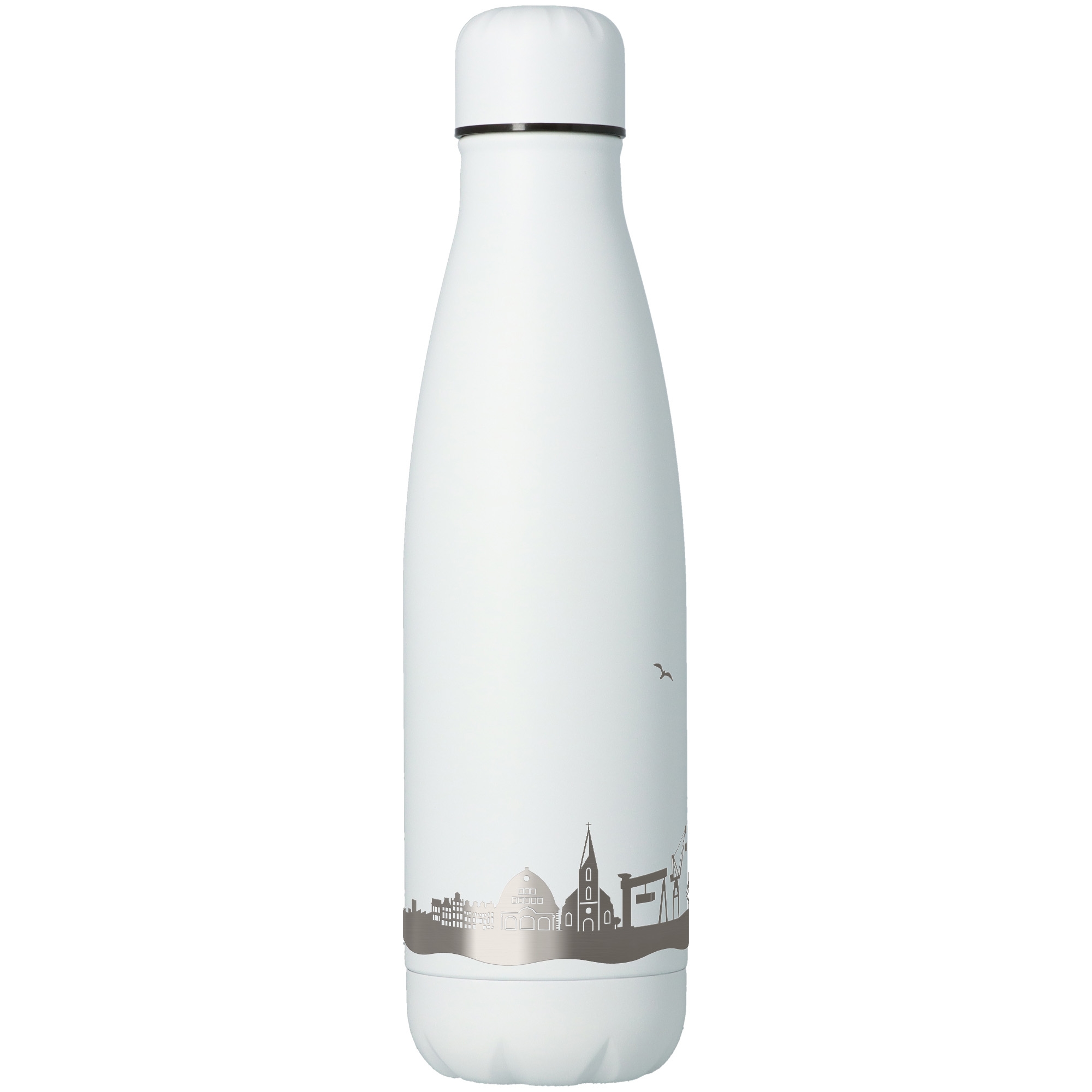 Trinkflasche Skyline Kiel Weiß 500ml