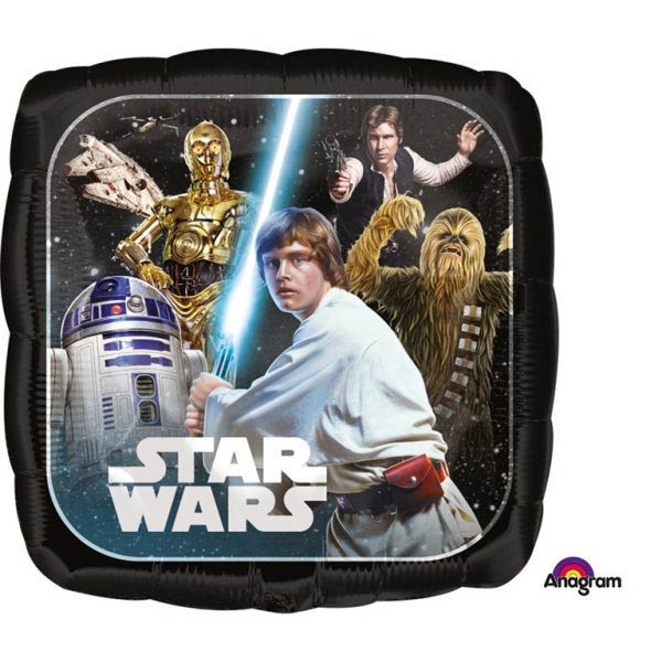 Folienballon Eckig Star Wars Classic 43cm