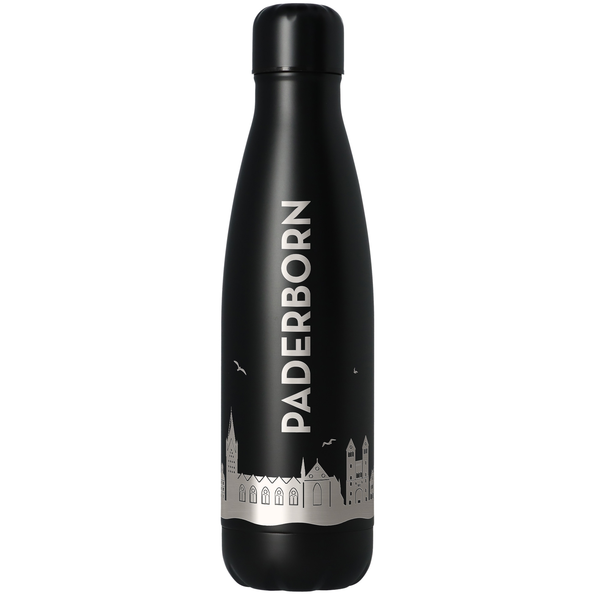 Trinkflasche Skyline Paderborn Schwarz 500ml