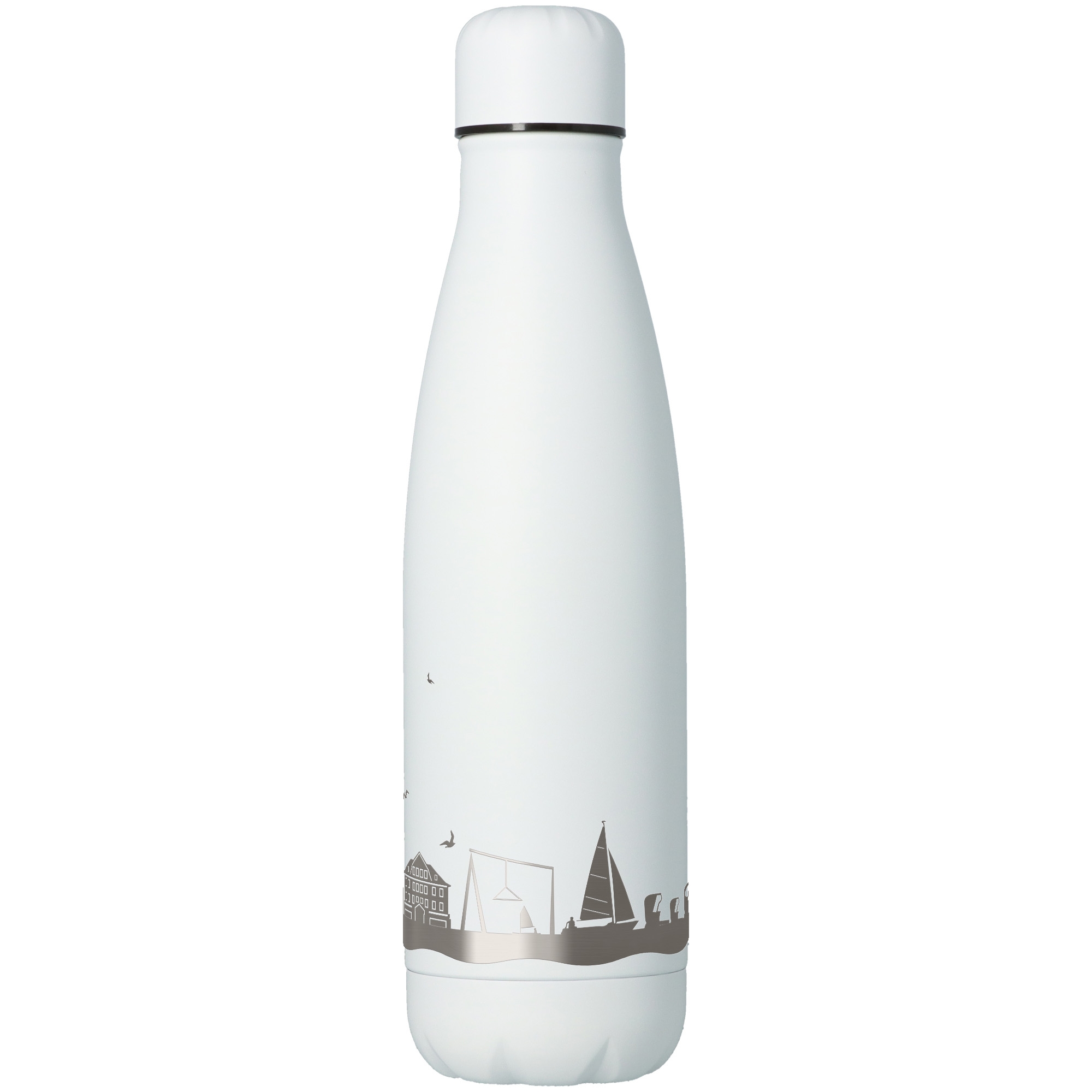 Trinkflasche Skyline Grömitz Weiß 500ml