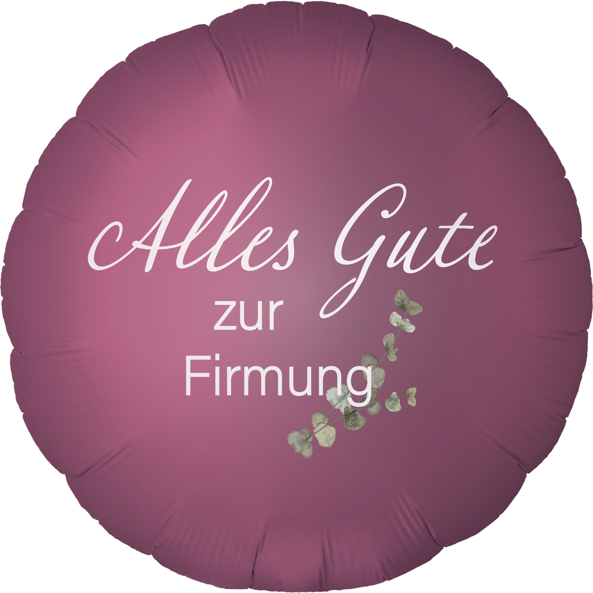 Folienballon Rund Satin Luxe Pomegranate mit "Alles Gute zur Firmung" 45cm