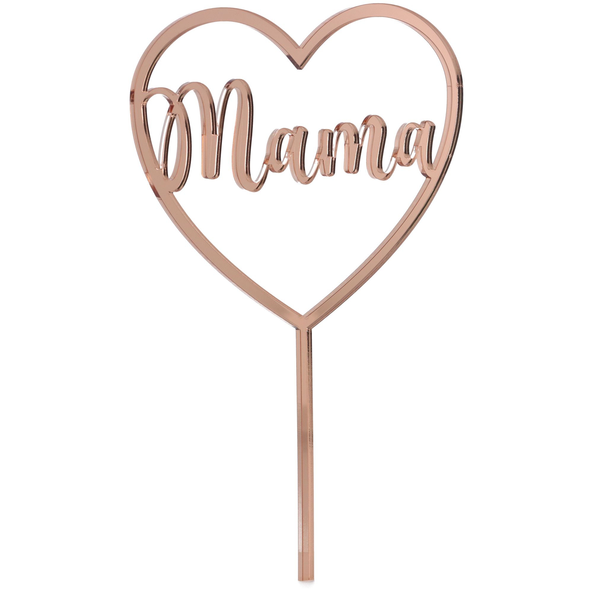 Cake Topper "Mama" Herz klein aus Acryl