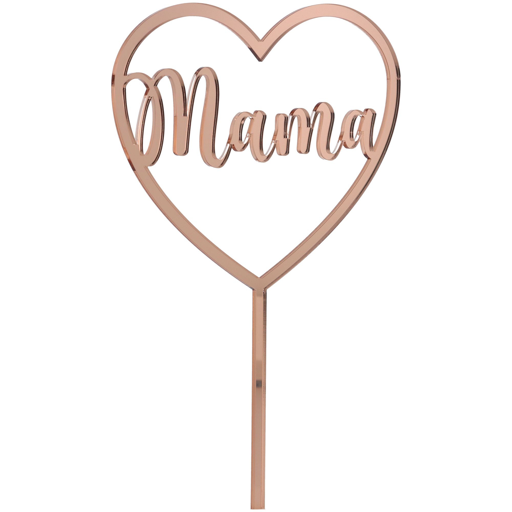 Cake Topper "Mama" Herz groß aus Acryl