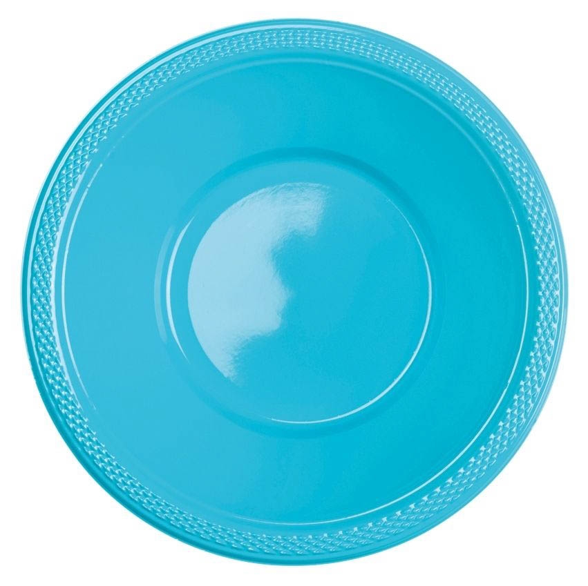 Karibik Blau - 10 Plastikschüsseln